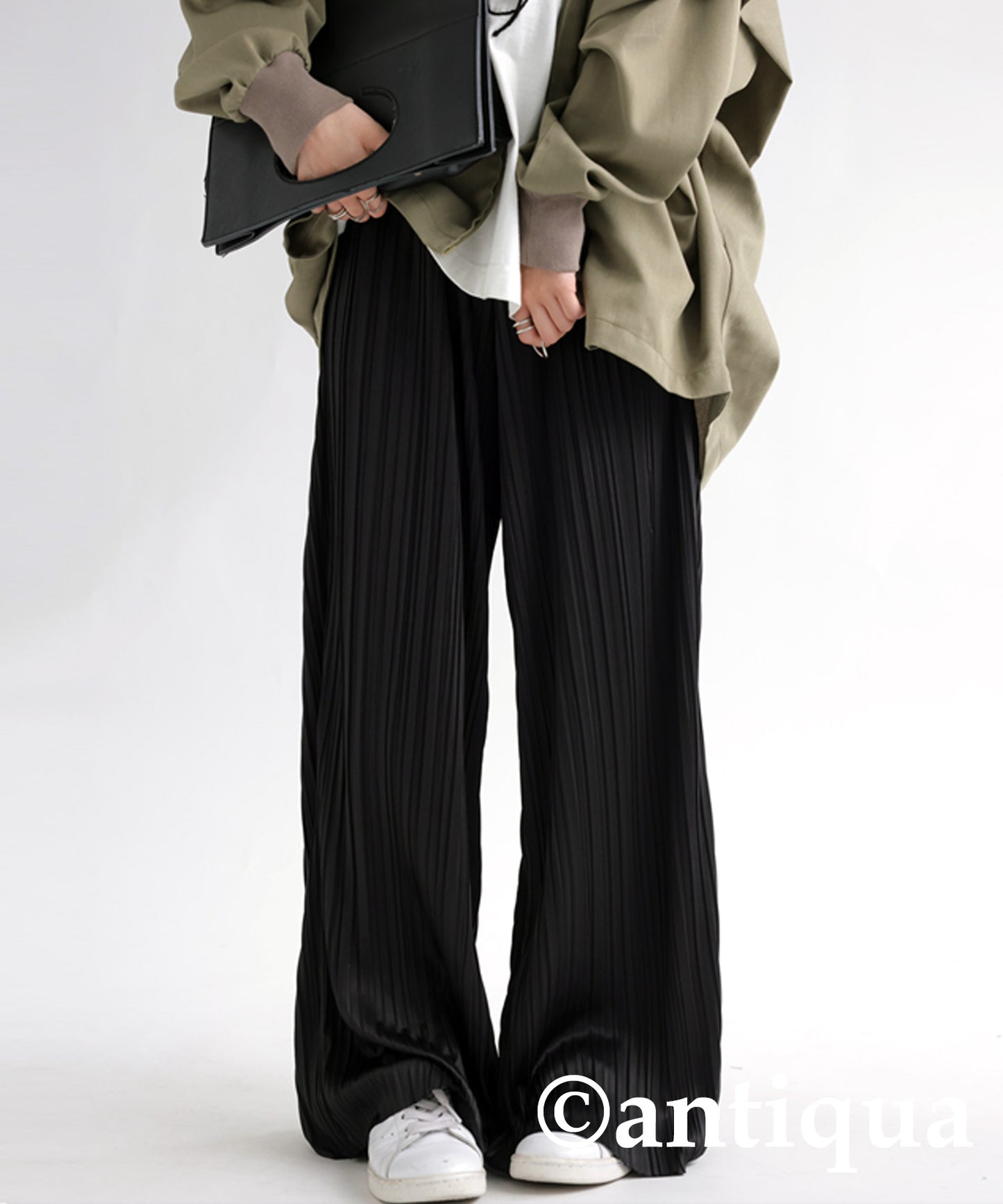 Random pleated self -cut pants Ladies pants