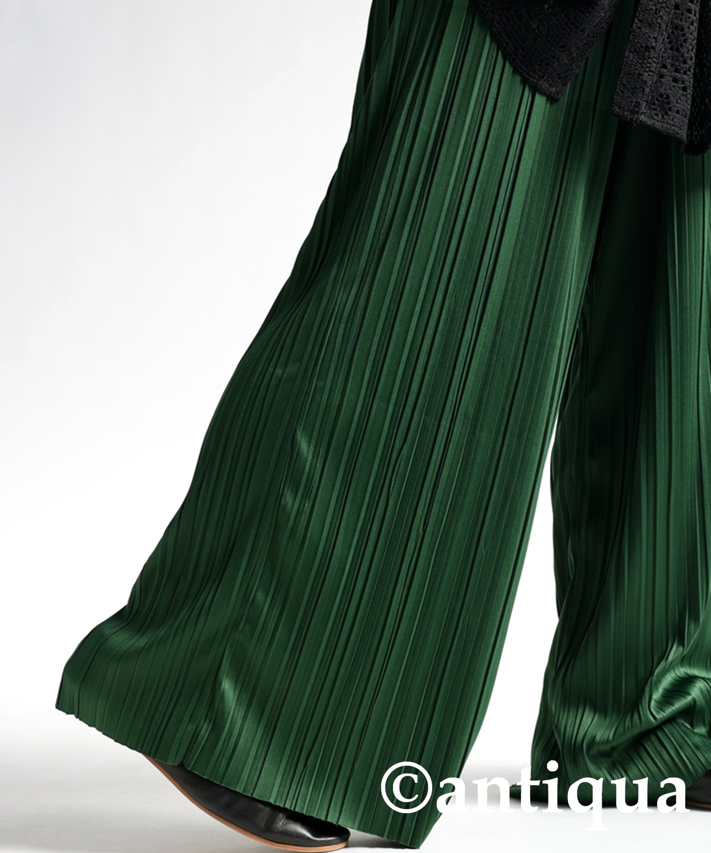 Random pleated self -cut pants Ladies pants