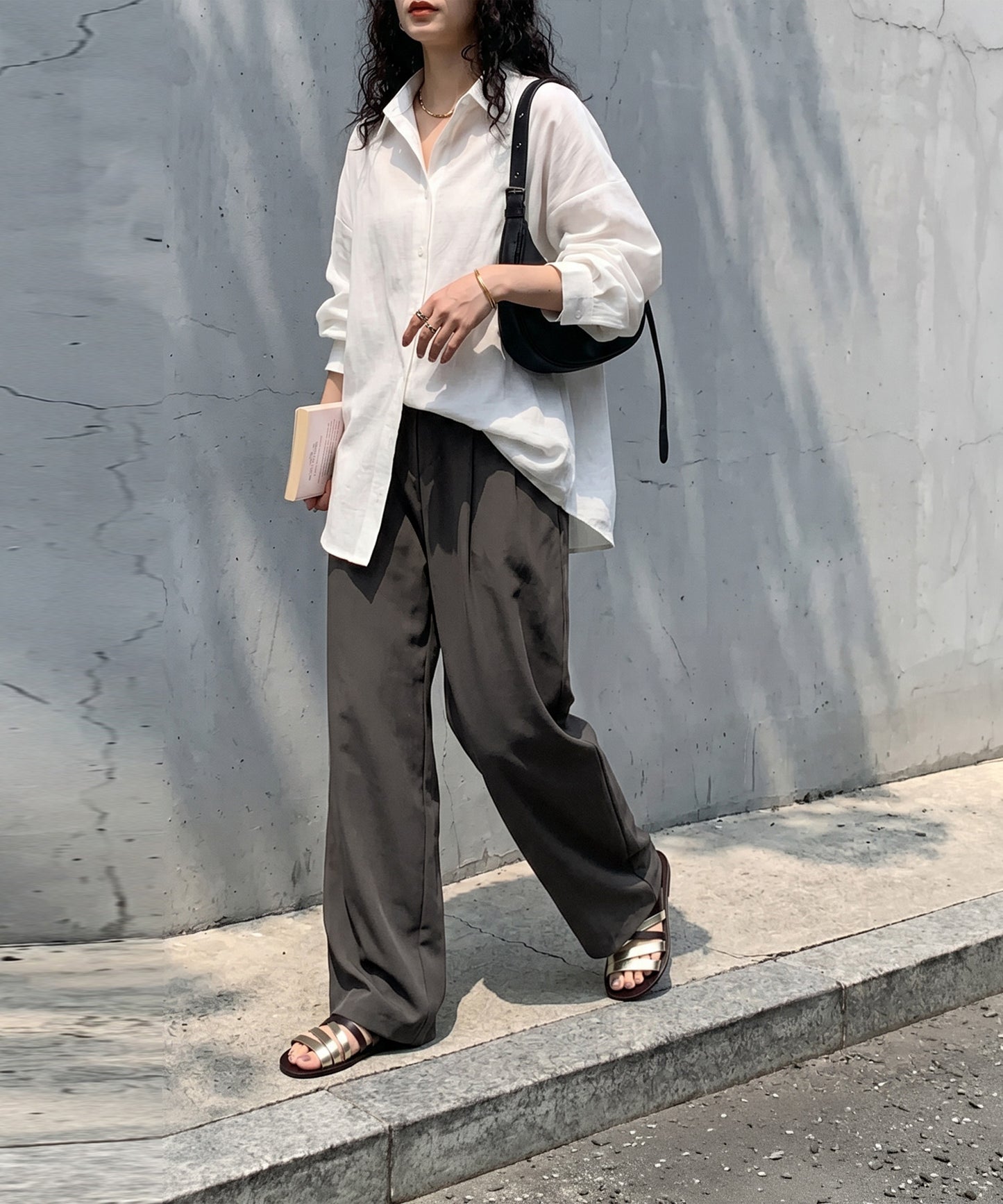 Georgette fabric Straight Pants Ladies