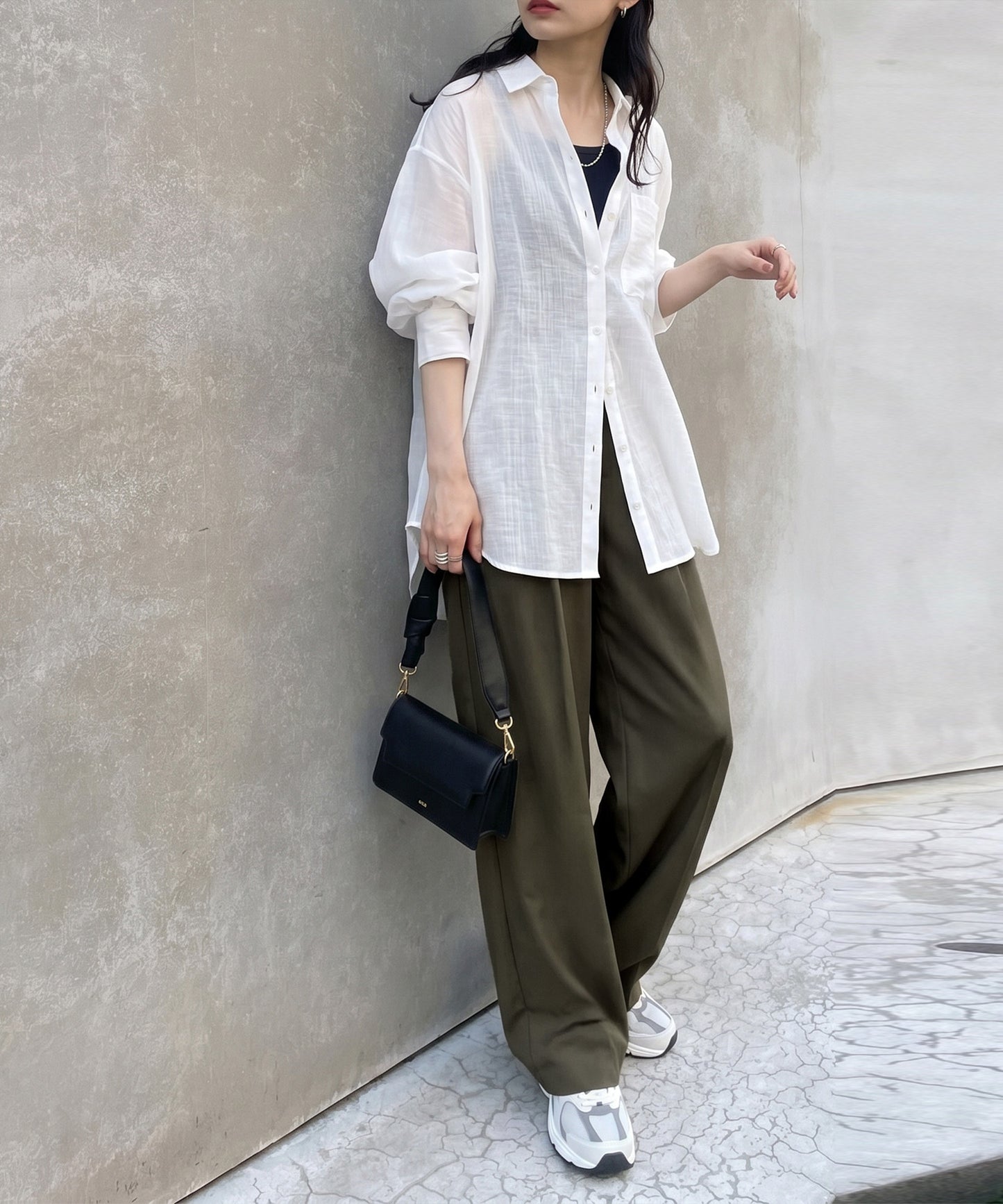 Georgette fabric Straight Pants Ladies