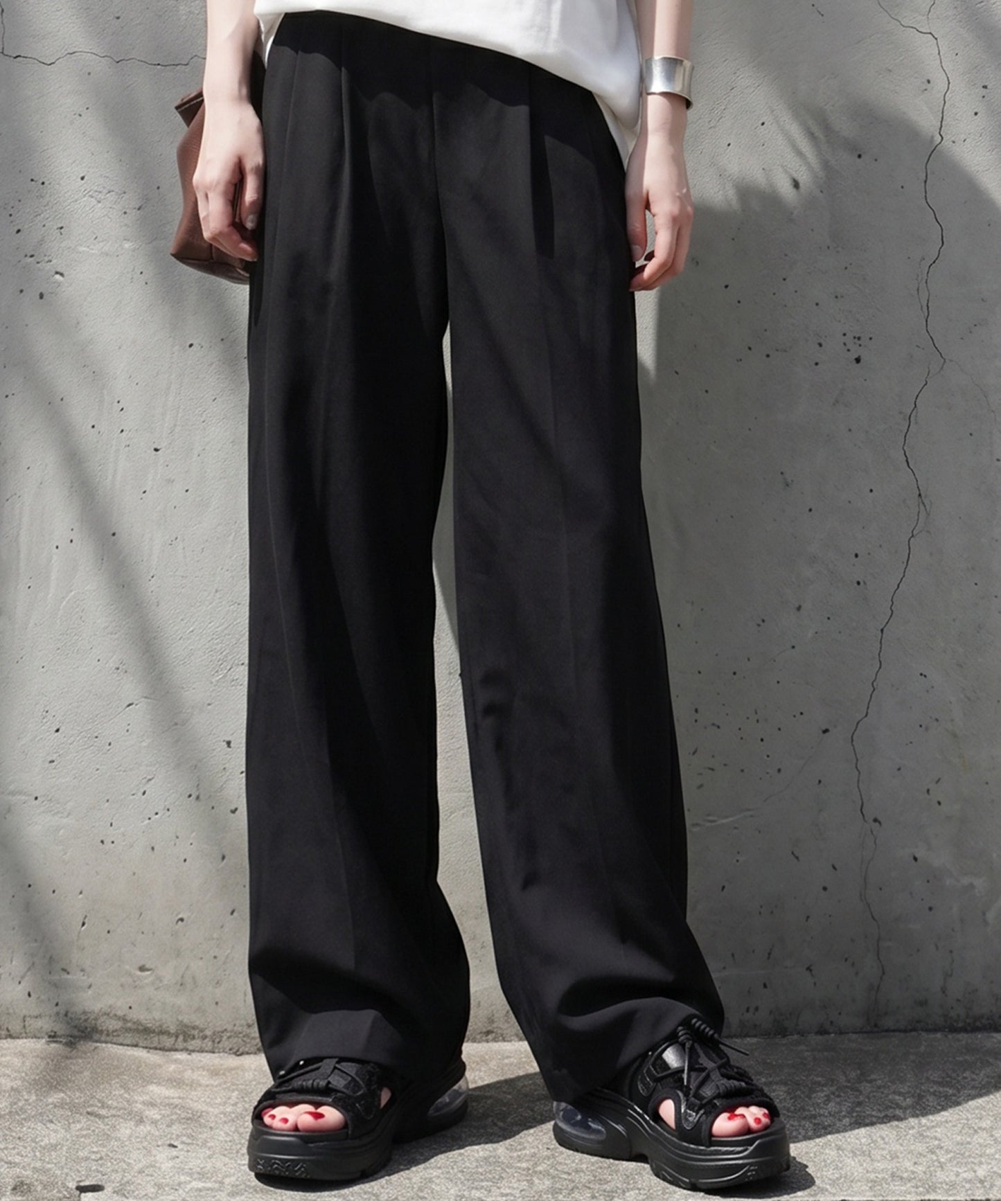 Georgette fabric Straight Pants Ladies
