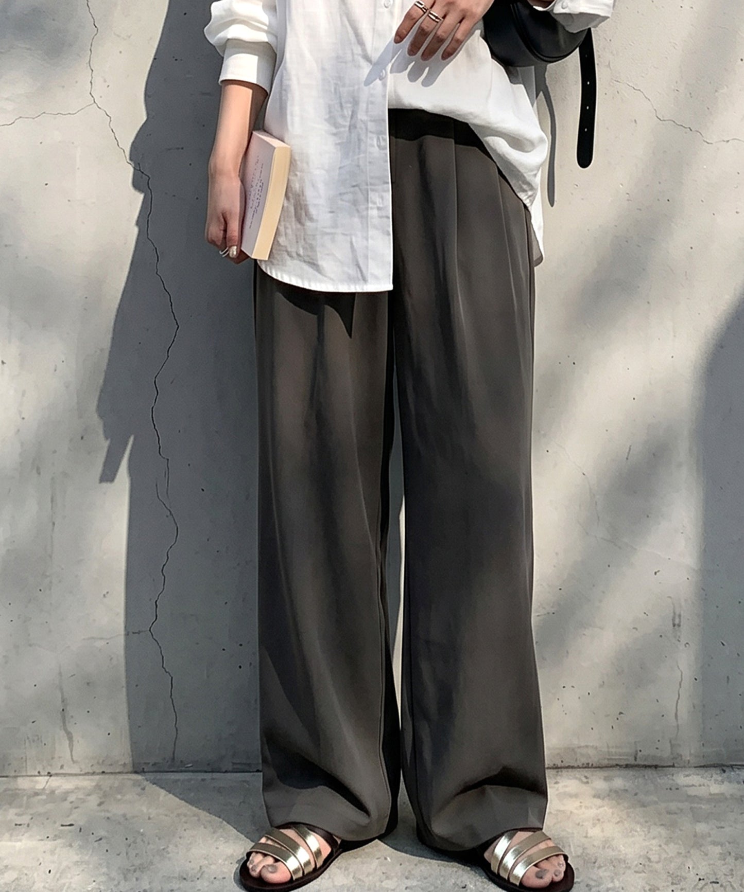 Georgette fabric Straight Pants Ladies