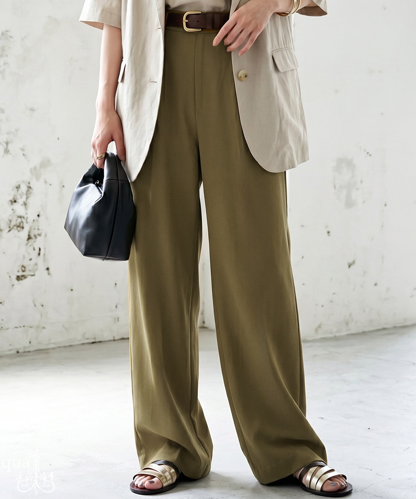 Georgette fabric Straight Pants Ladies