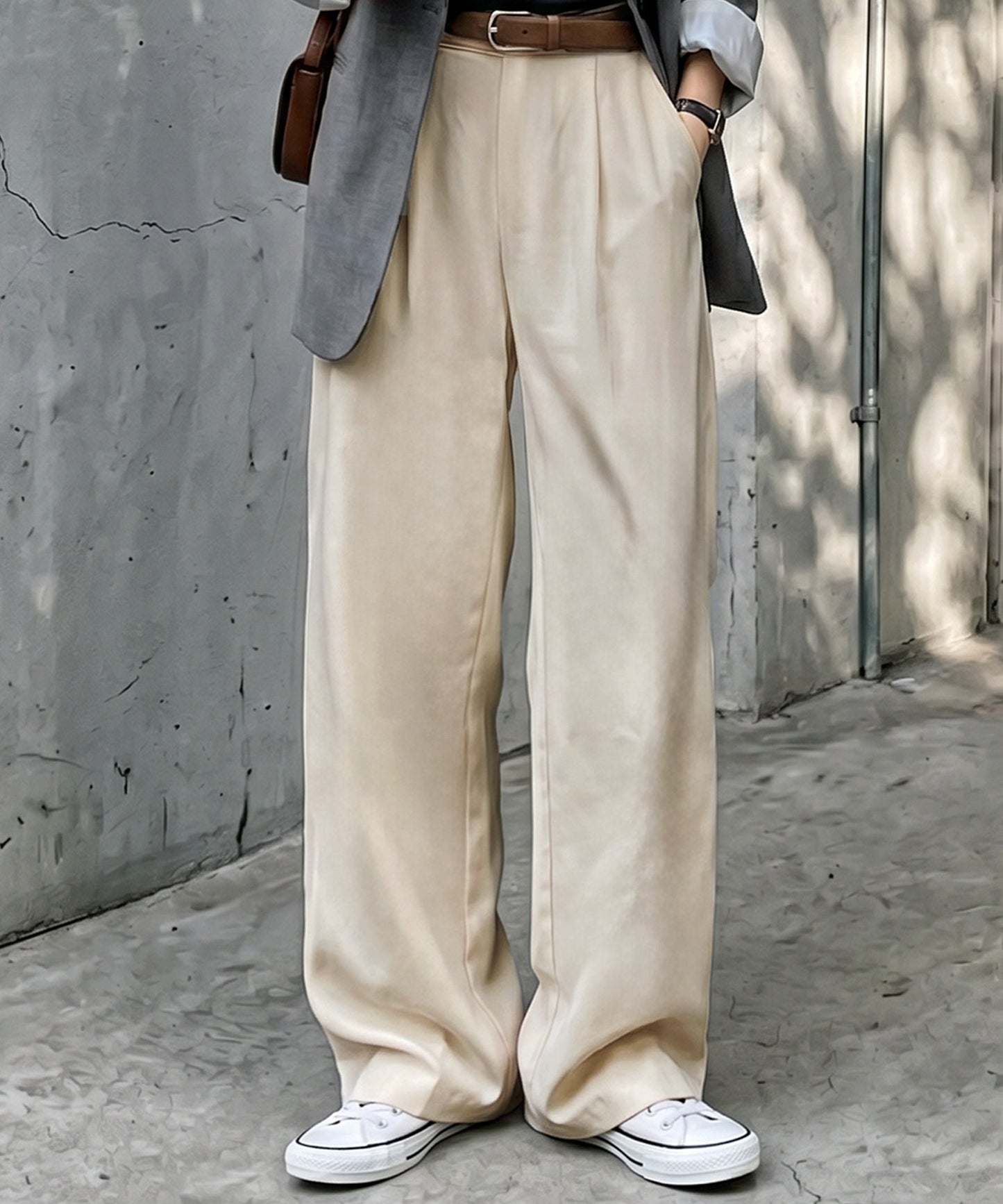 Georgette fabric Straight Pants Ladies