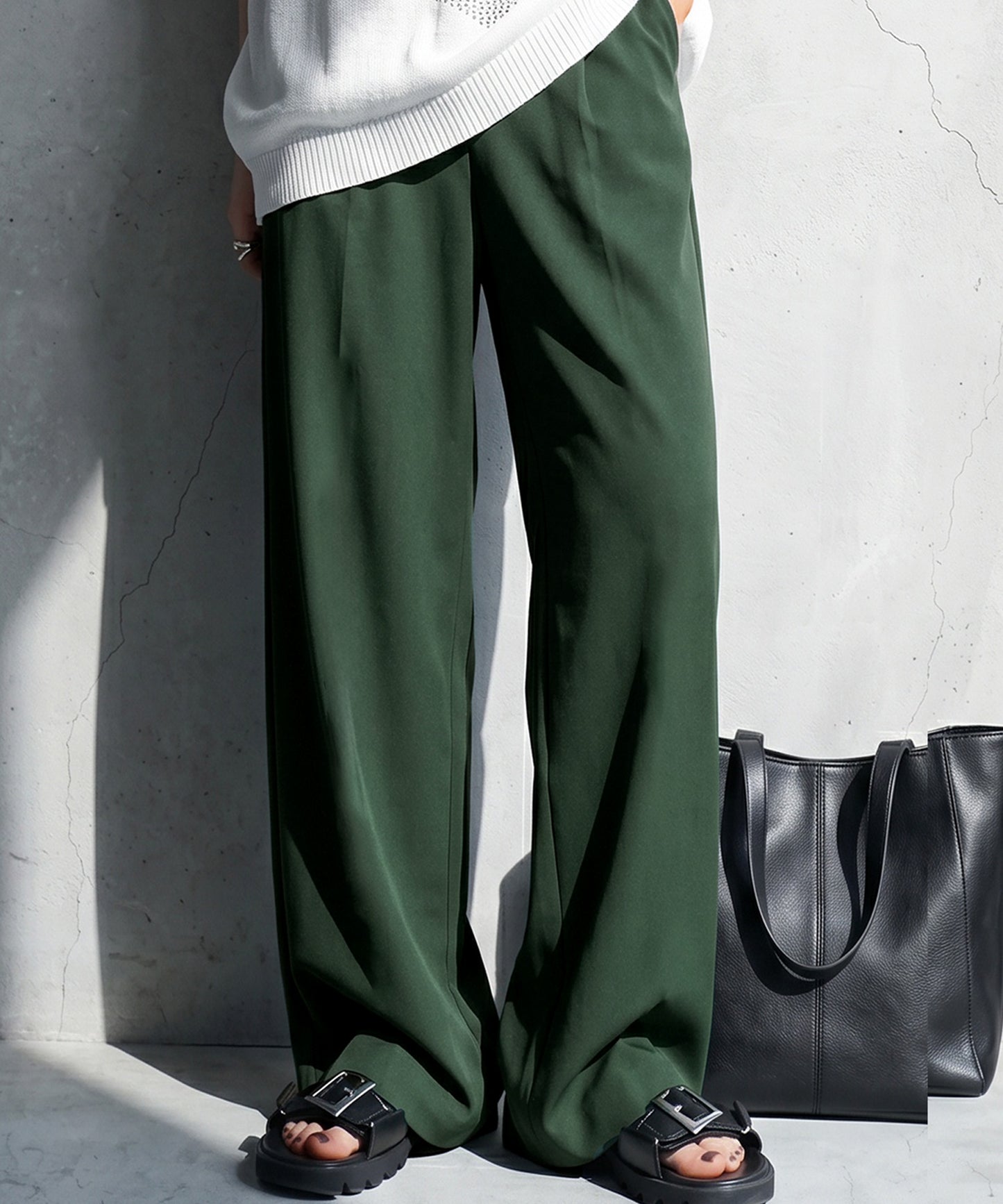 Georgette fabric Straight Pants Ladies