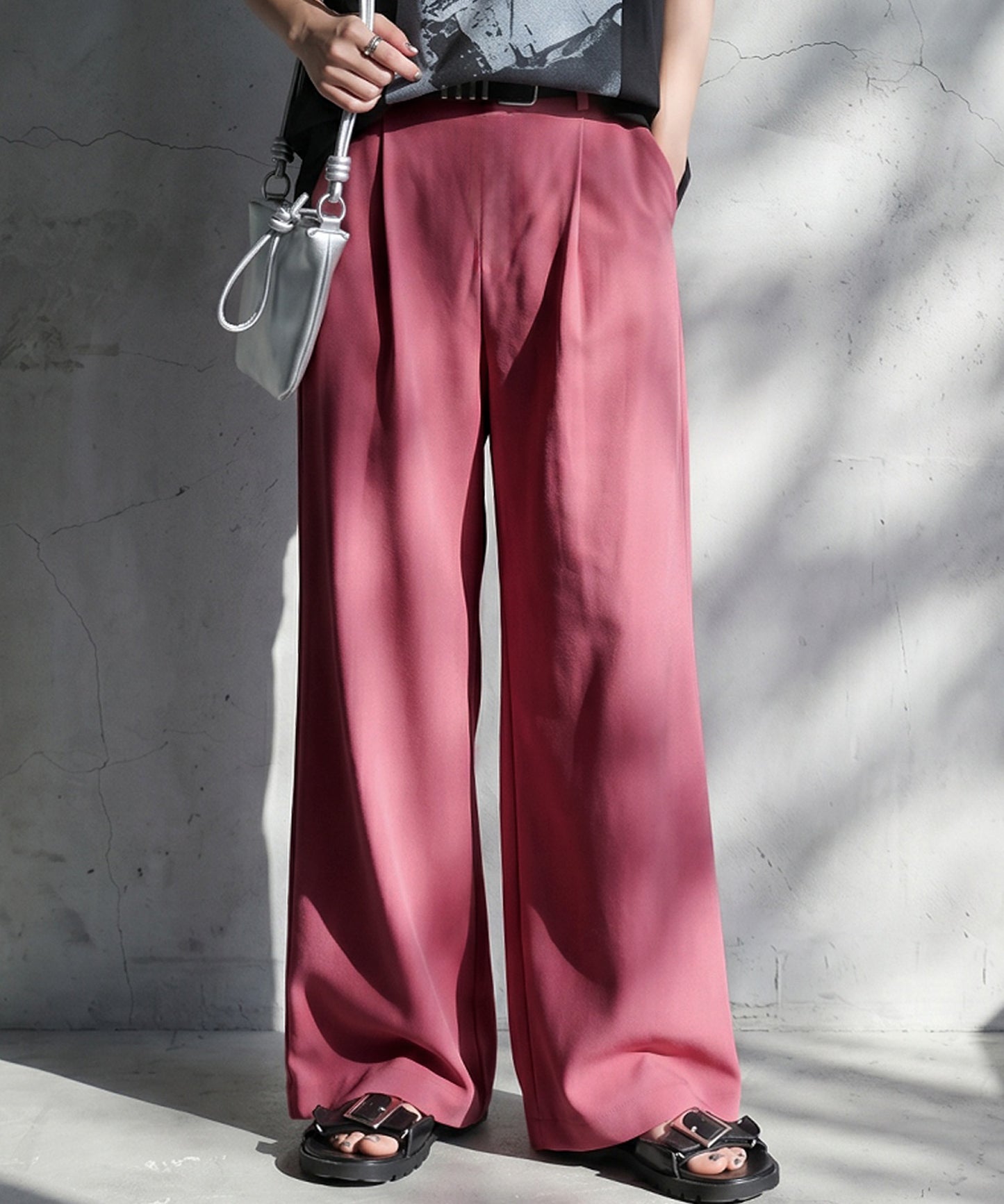 Georgette fabric Straight Pants Ladies
