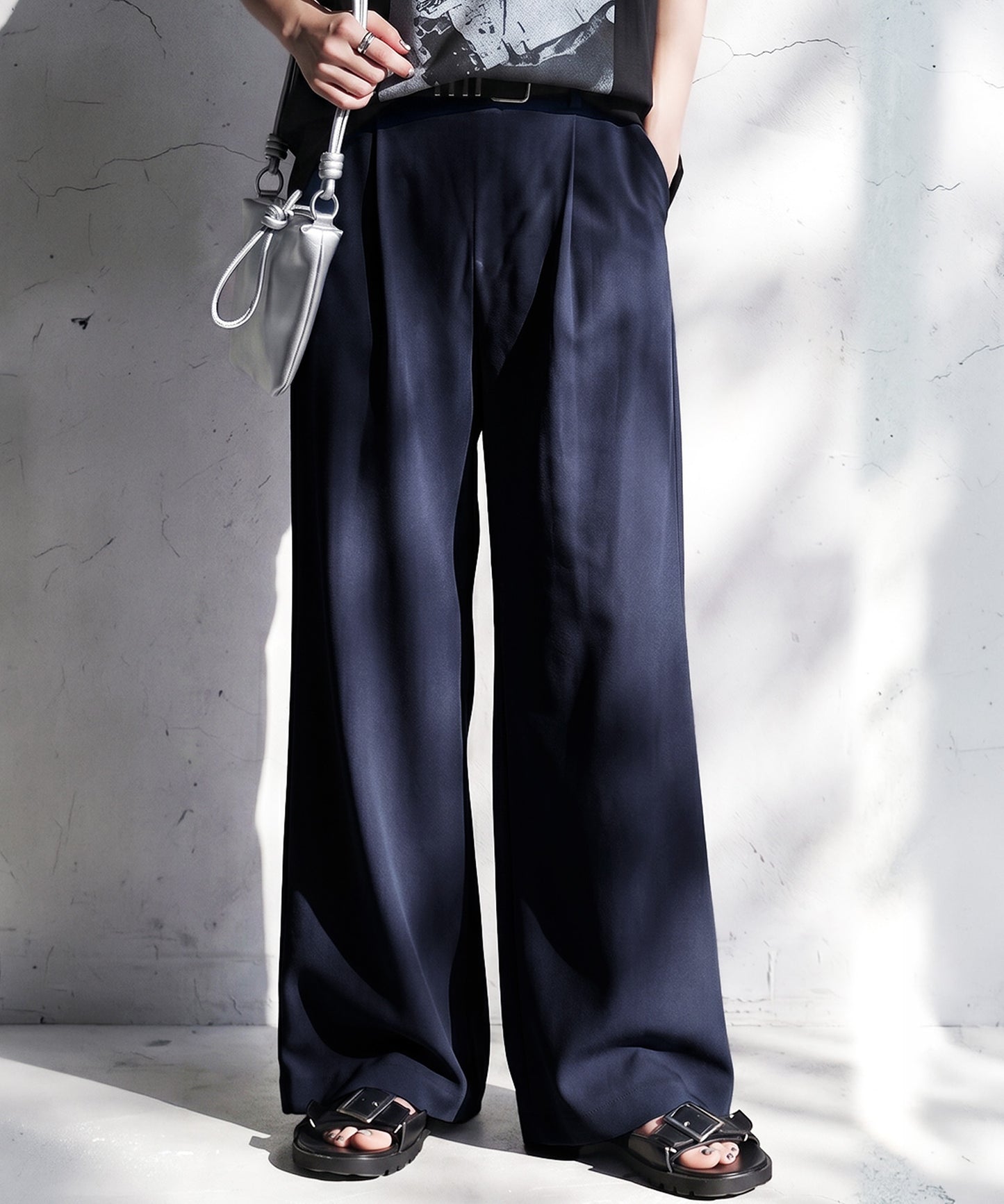 Georgette fabric Straight Pants Ladies