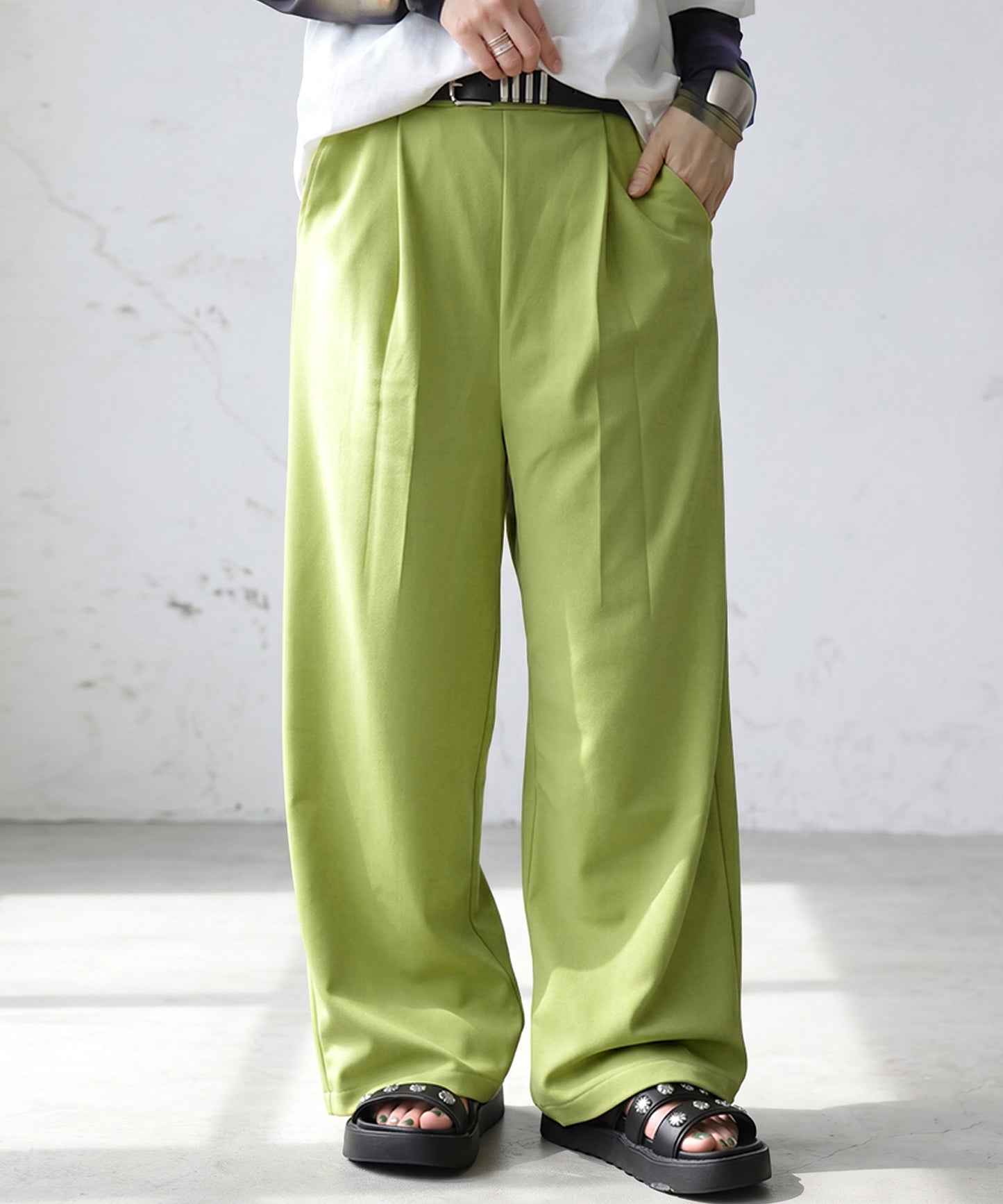 Georgette fabric Straight Pants Ladies