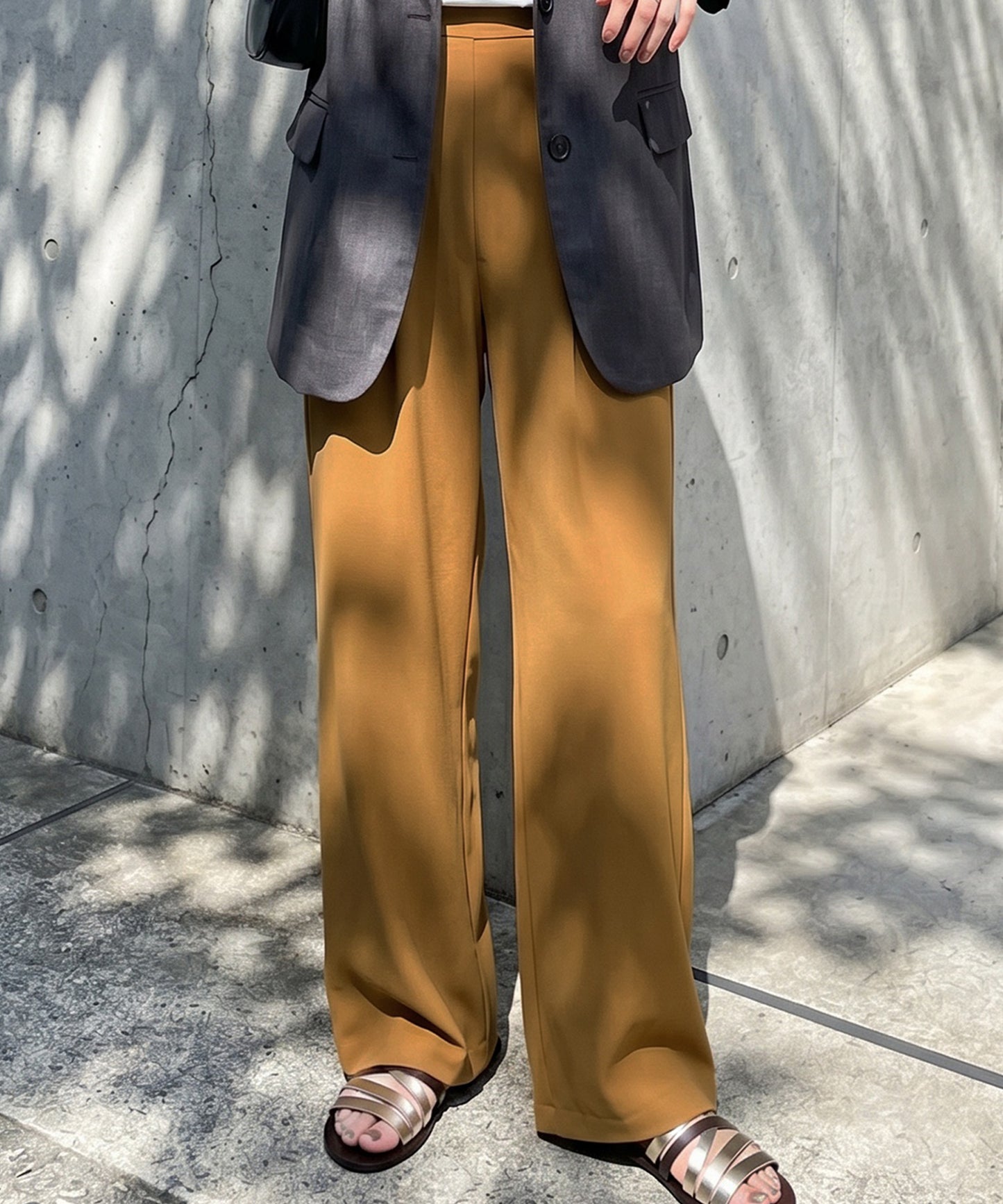 Georgette fabric Straight Pants Ladies