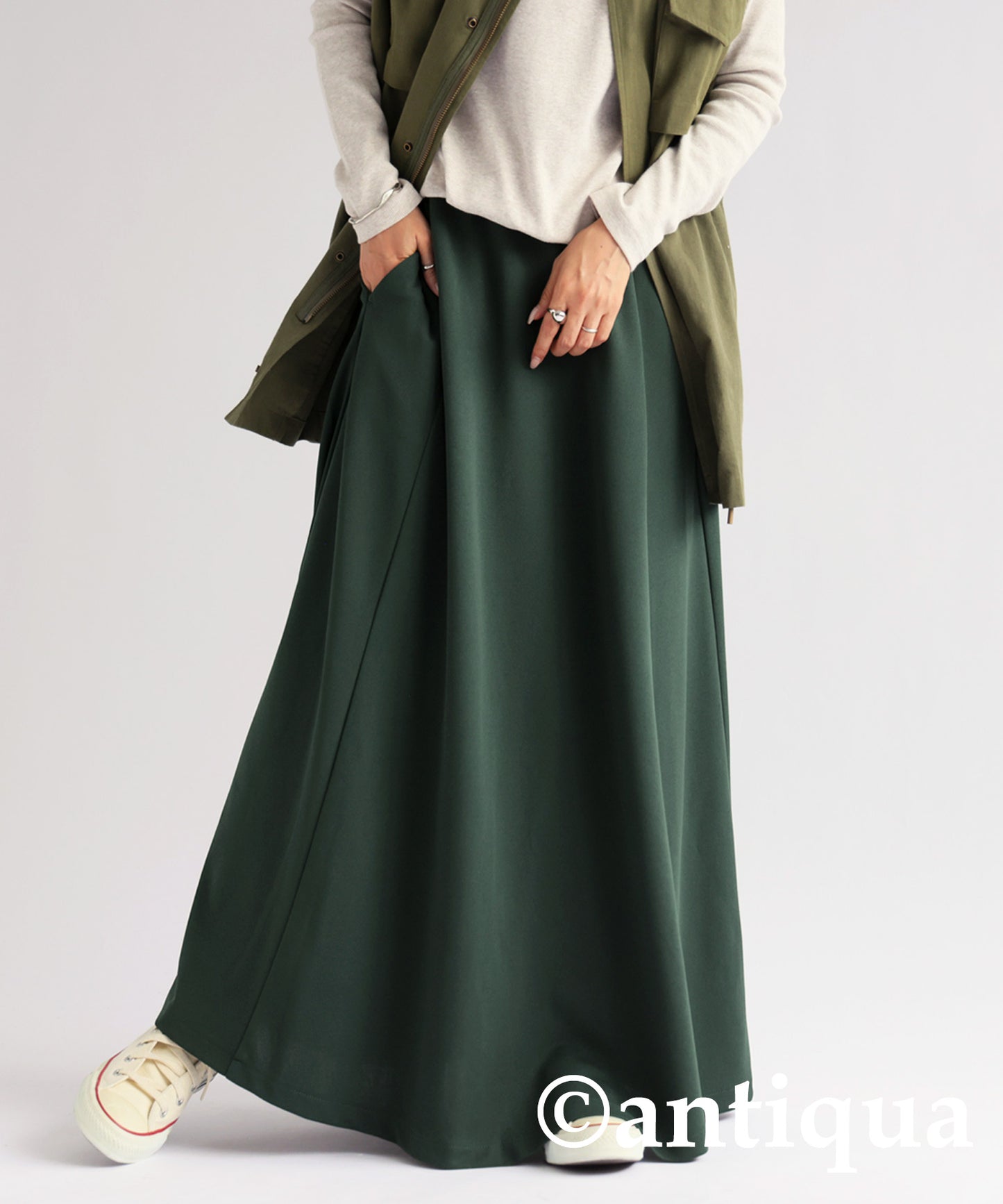 Georgette fabric flare skirt Ladies