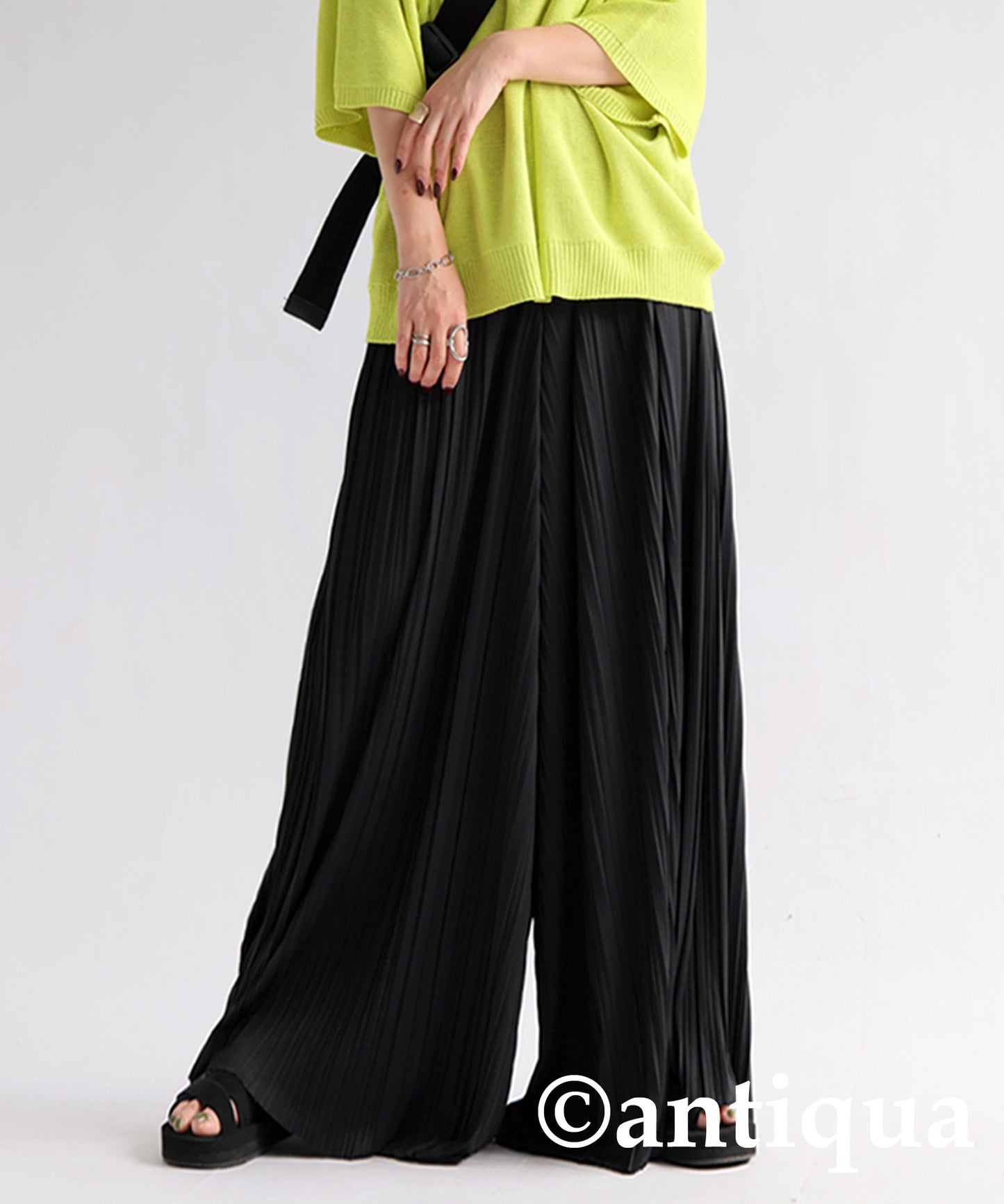 Random Pleated Self-Cut Pants Ladies