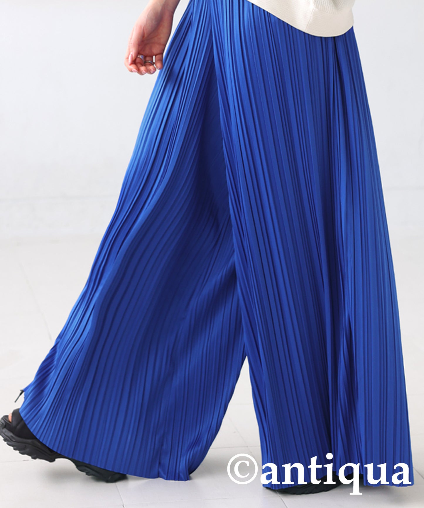 Random Pleated Self-Cut Pants Ladies