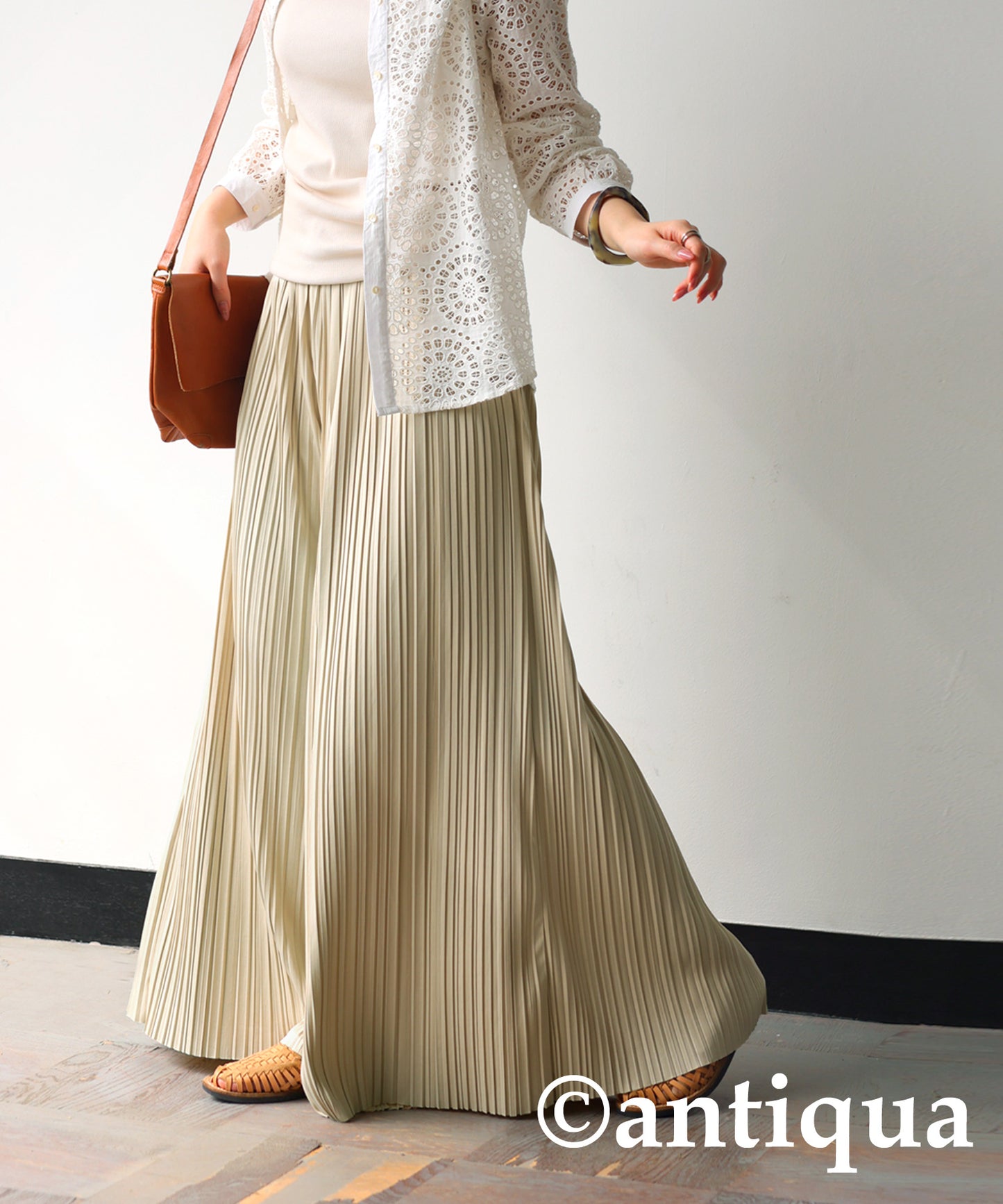 Random Pleated Self-Cut Pants Ladies