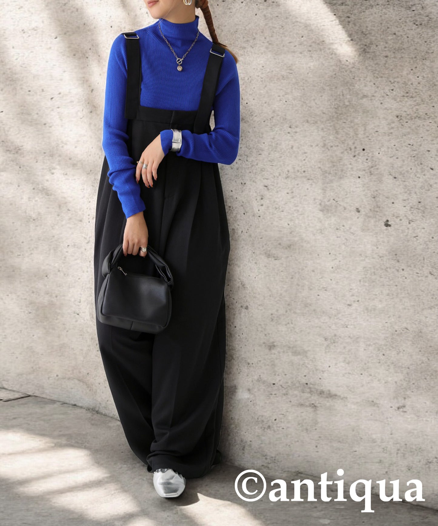 Single Color High Neck Heat Rib Innerwear Ladies