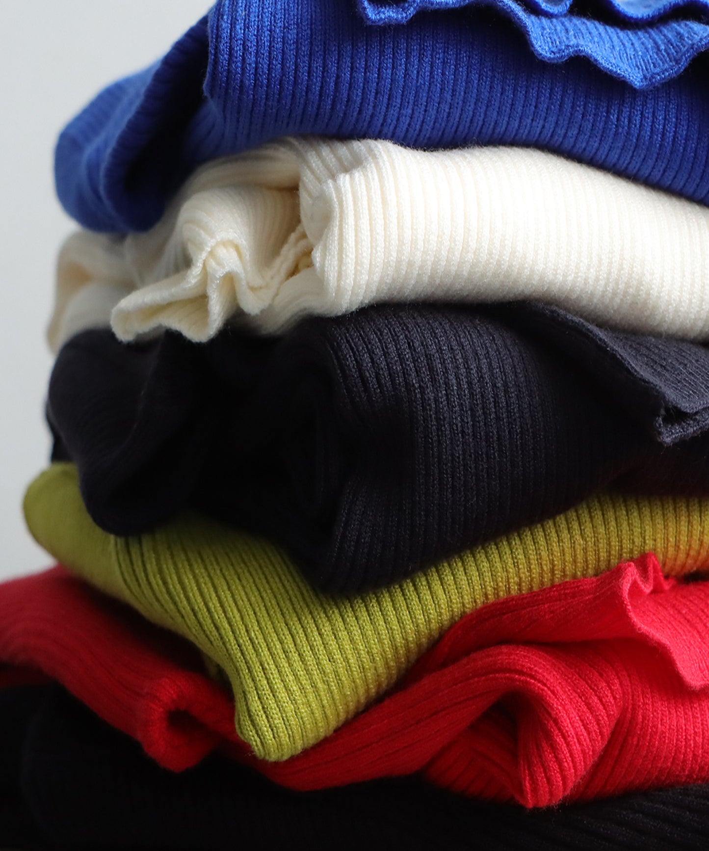 Single Color High Neck Heat Rib Innerwear Ladies