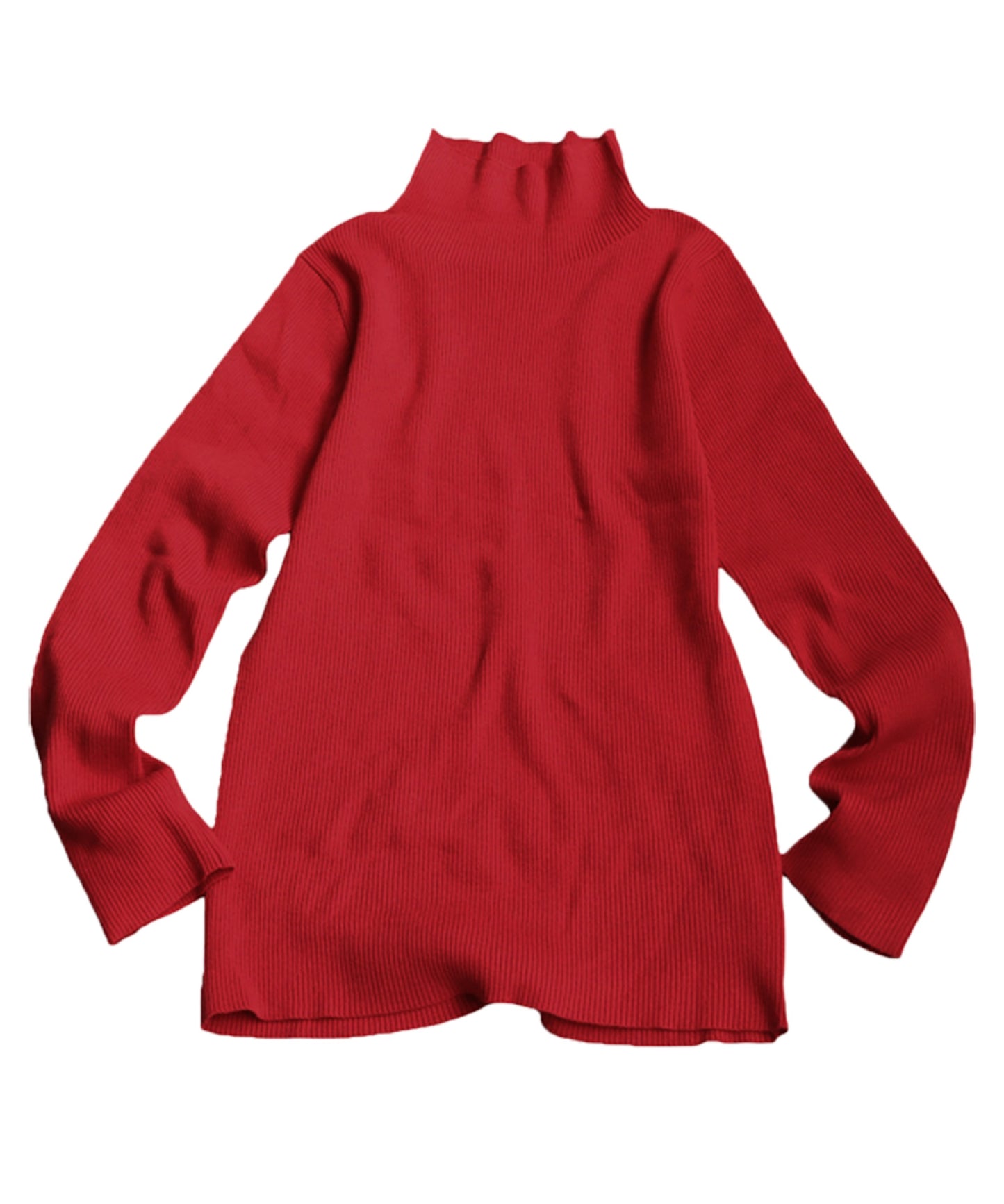 Single Color High Neck Heat Rib Innerwear Ladies