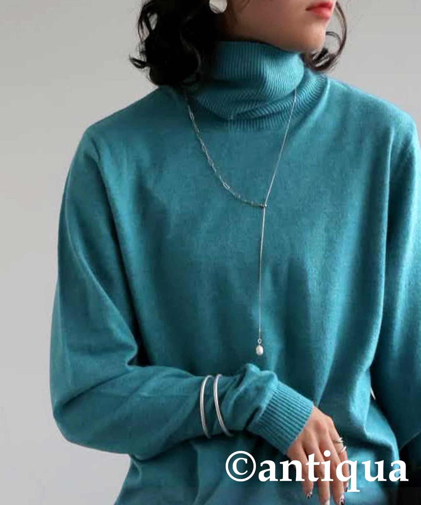 Cashmere Touch Turtleneck Knit Ladies