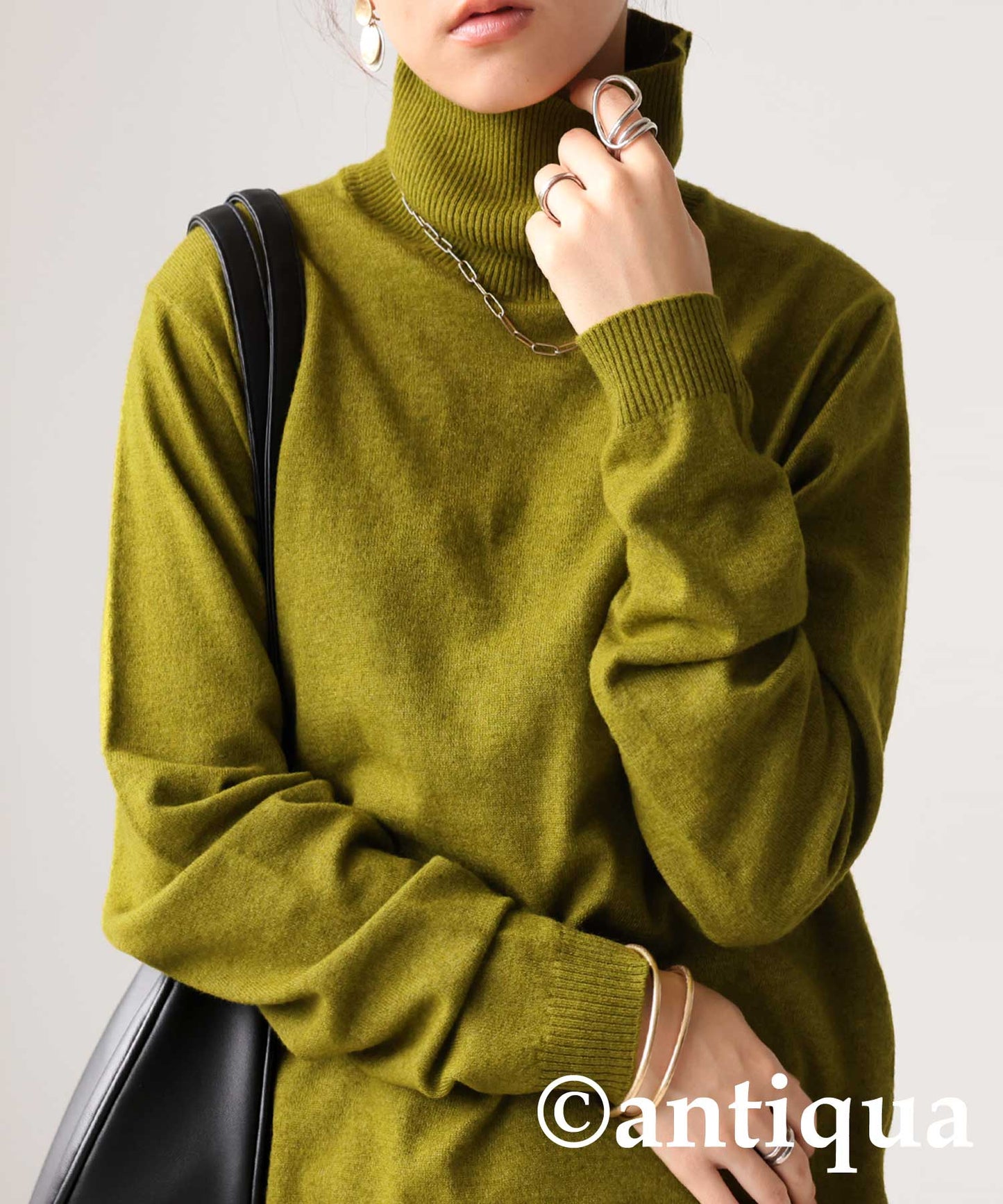 Cashmere Touch Turtleneck Knit Ladies