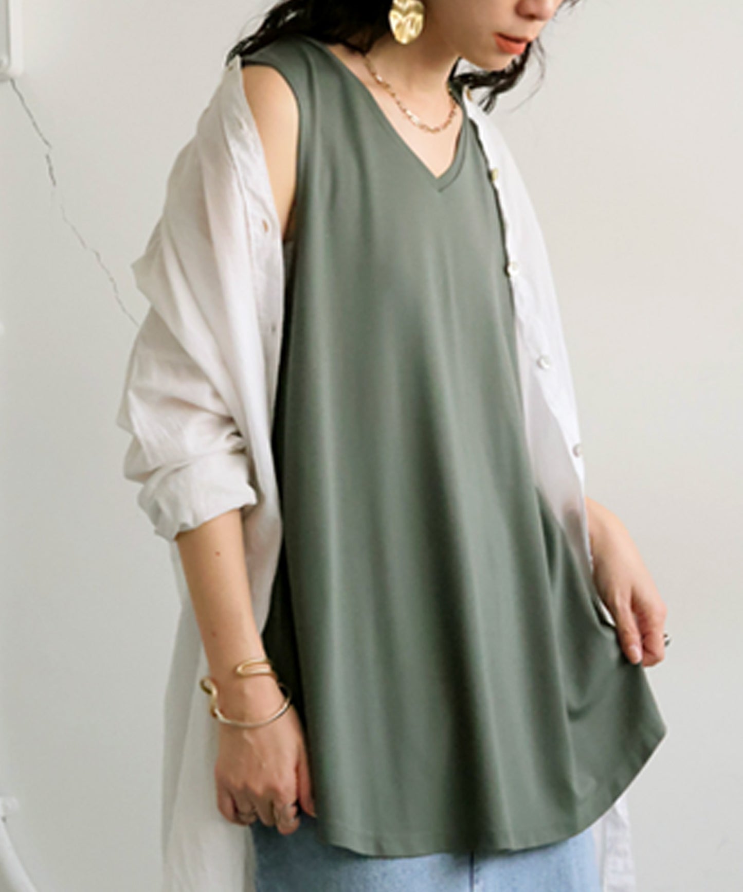 Ladies Cool Touch Flare Tank Tops (V-Neck/Crew Neck)