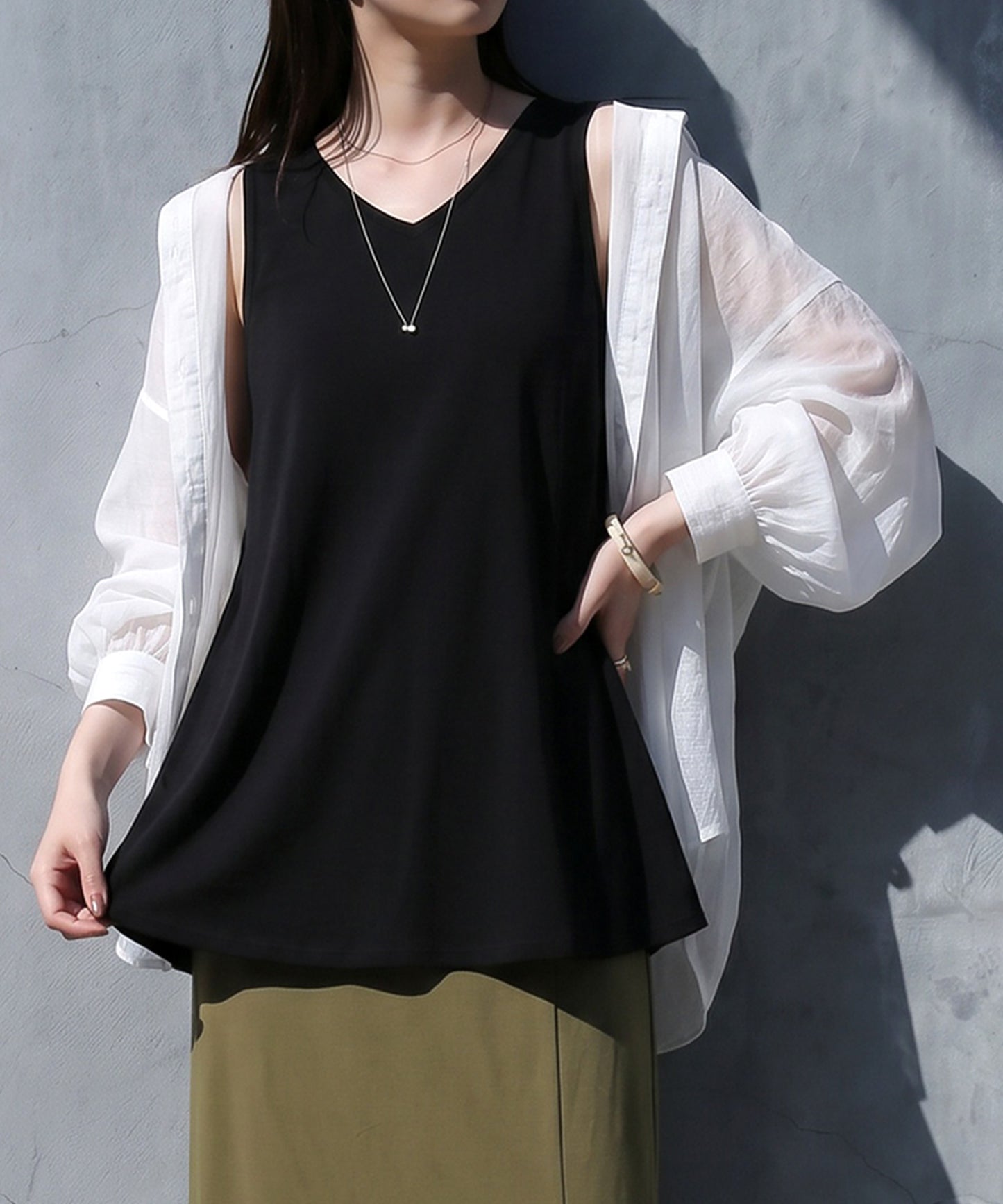Ladies Cool Touch Flare Tank Tops (V-Neck/Crew Neck)