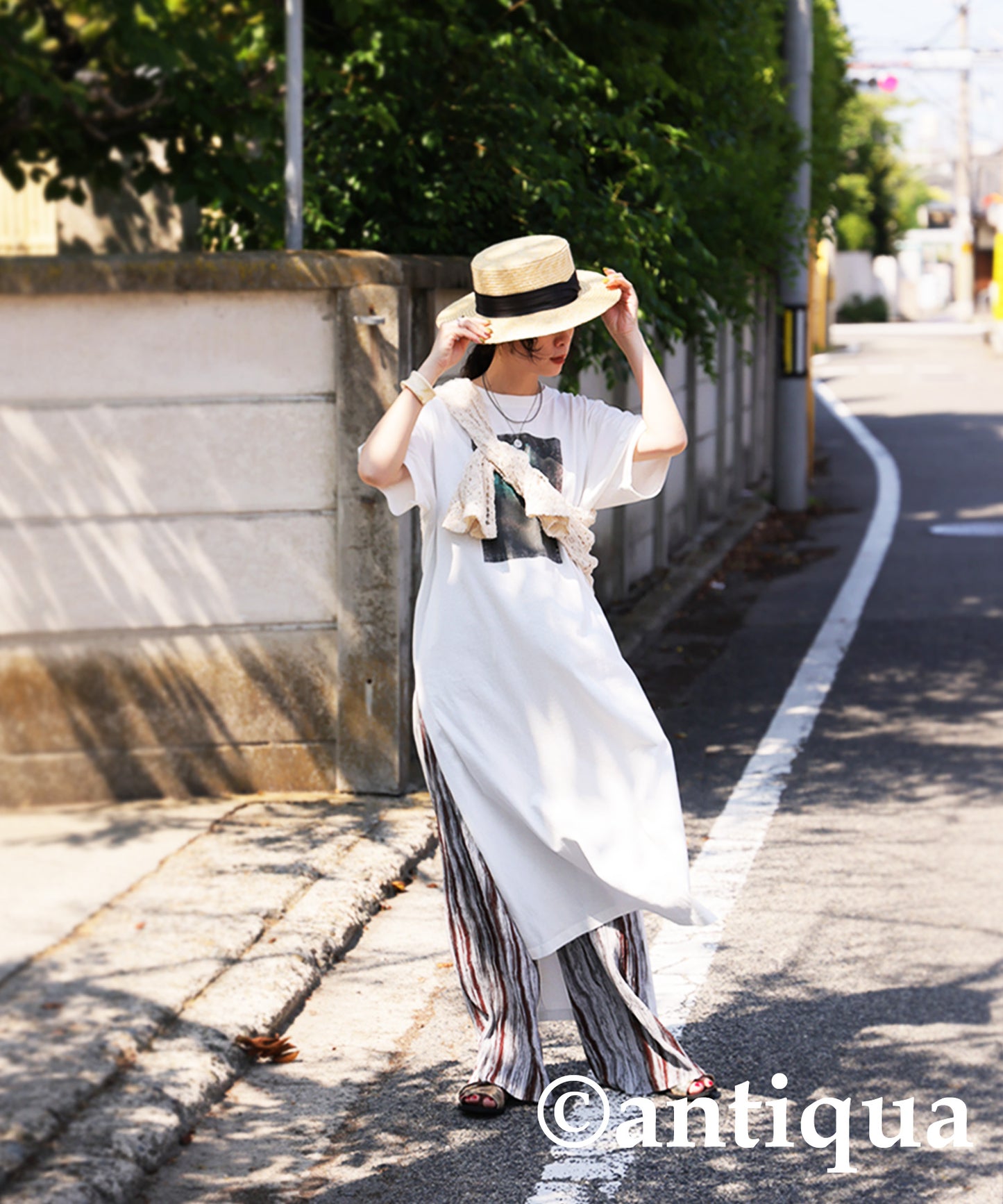 Ladies Photo Design Slit Dress