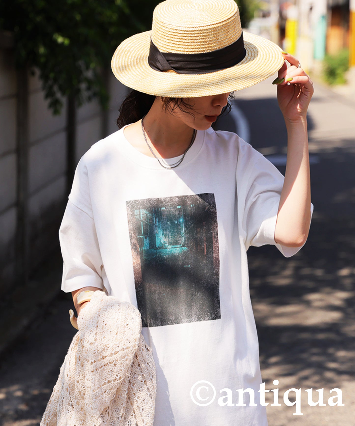 Ladies Photo Design Slit Dress