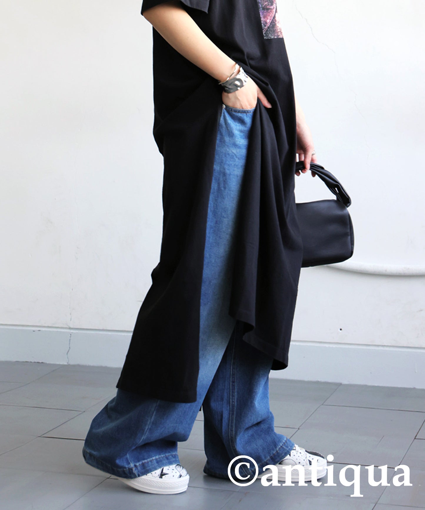 Ladies Photo Design Slit Dress