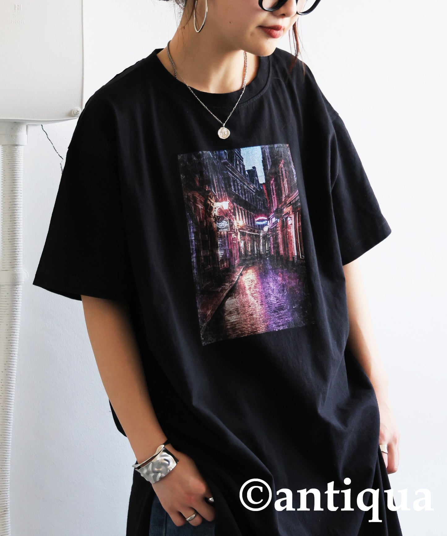 Ladies Photo Design Slit Dress