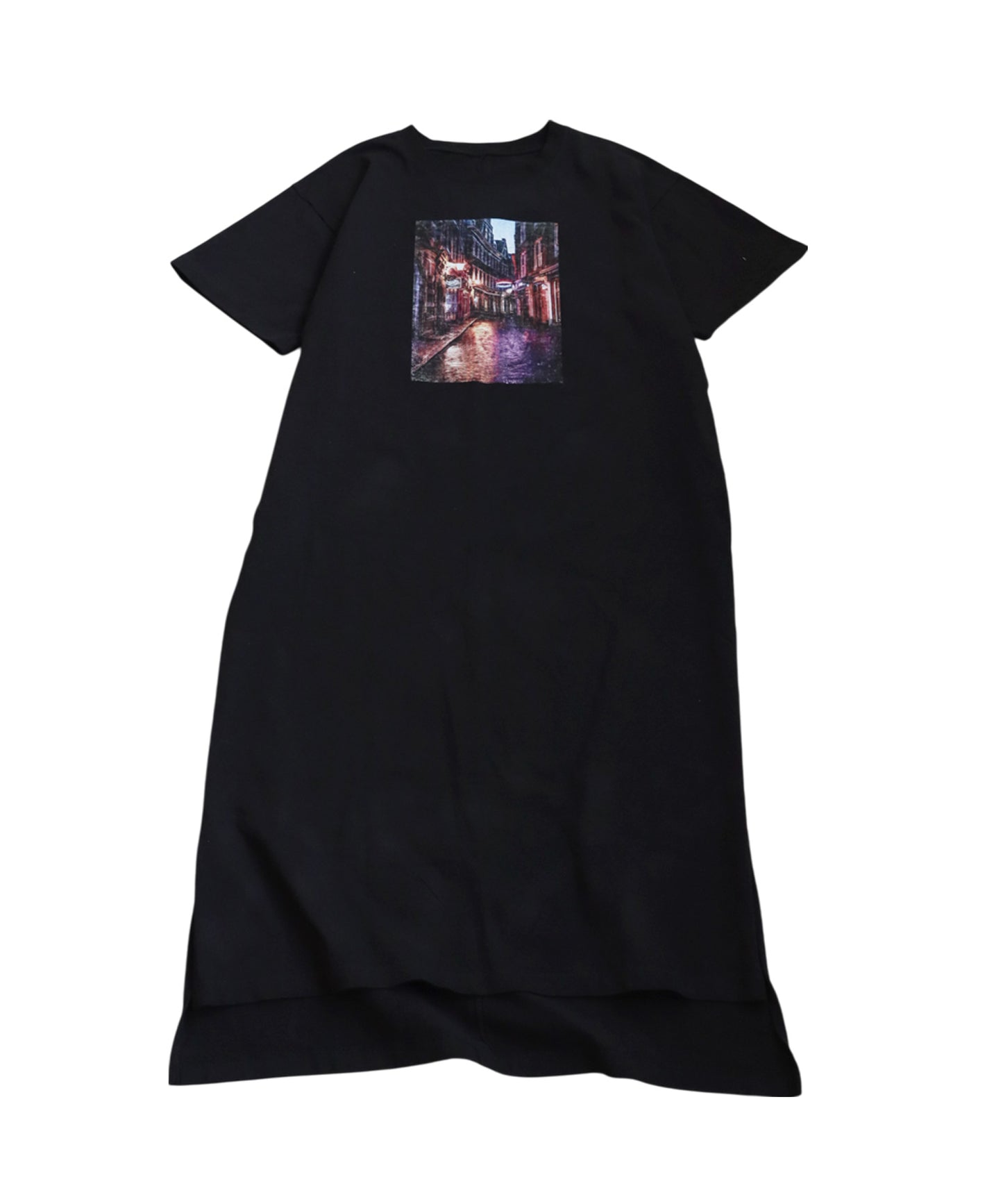 Ladies Photo Design Slit Dress