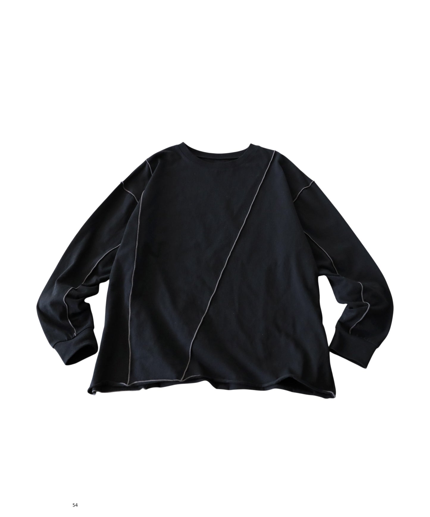 Color-Coordinated Mellow Stitch Long-Sleeved T-Shirt Ladies