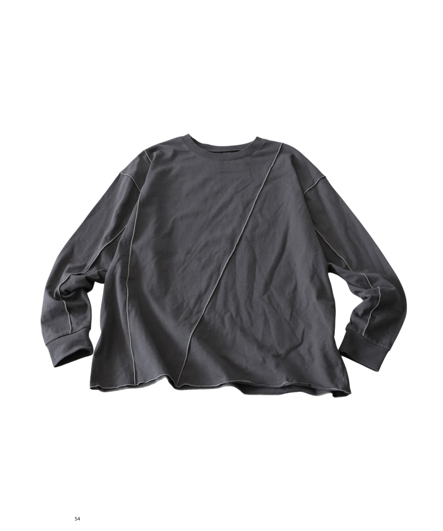 Color-Coordinated Mellow Stitch Long-Sleeved T-Shirt Ladies