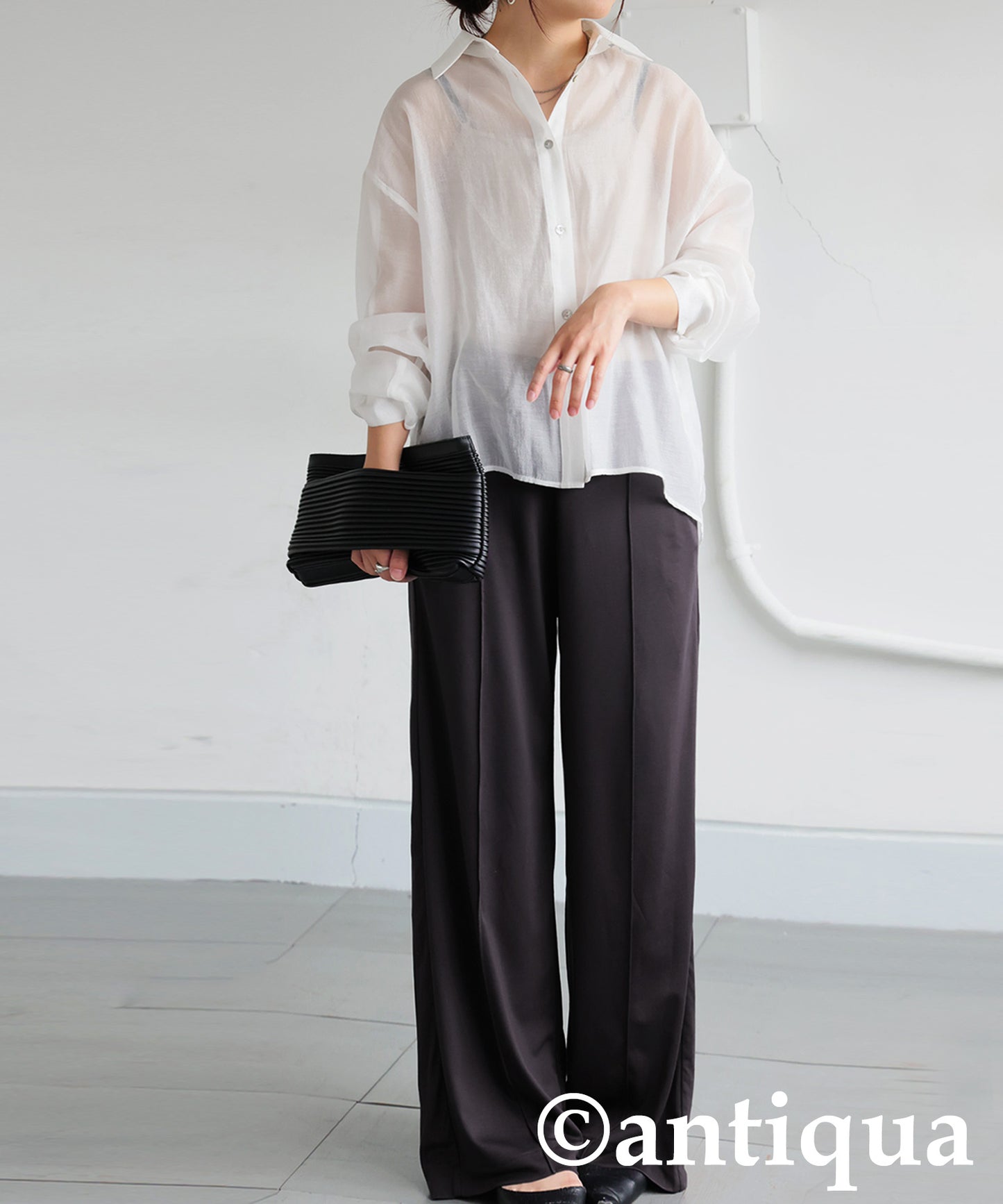 Pintuck Wide Pants Ladies