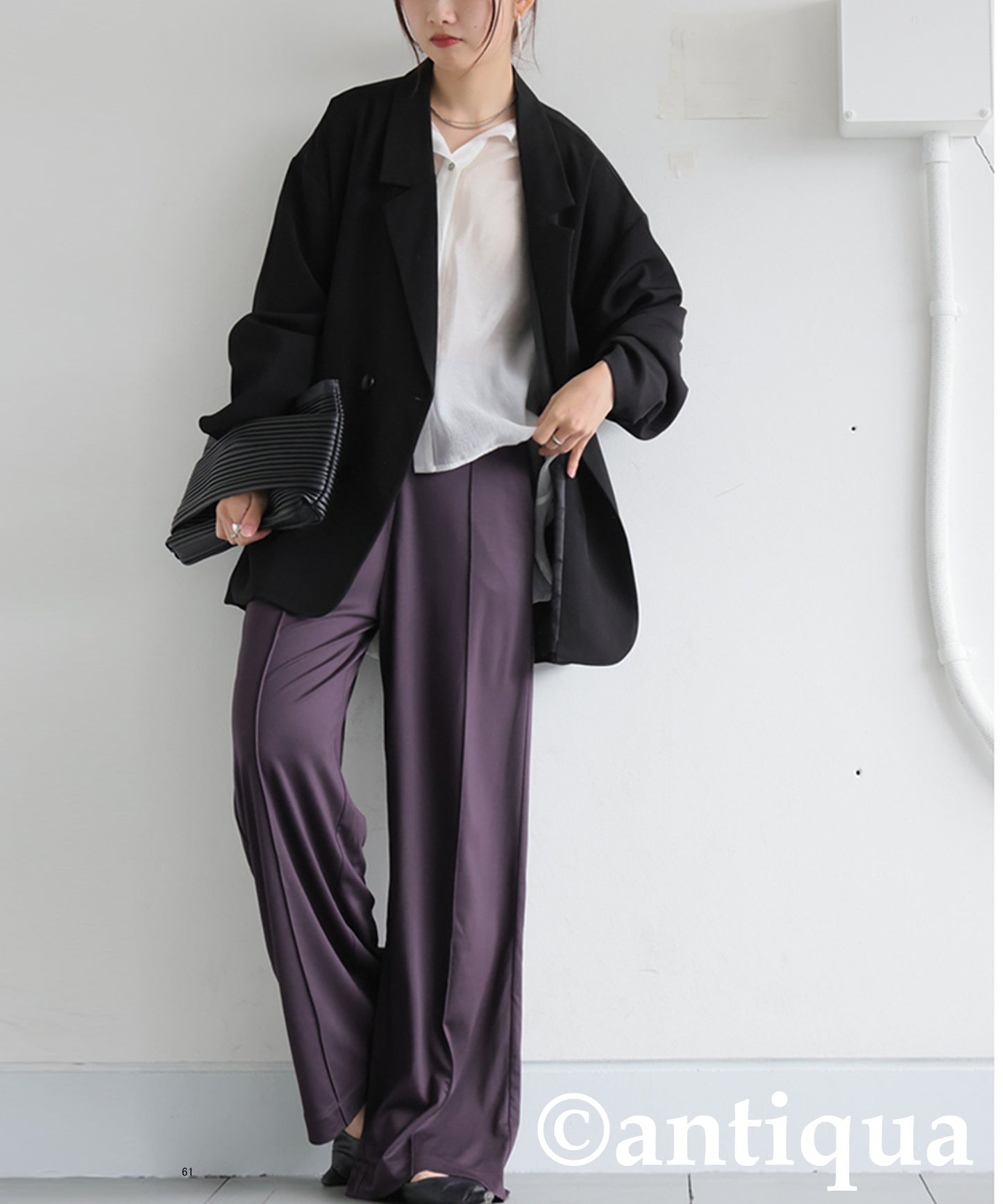 Pintuck Wide Pants Ladies