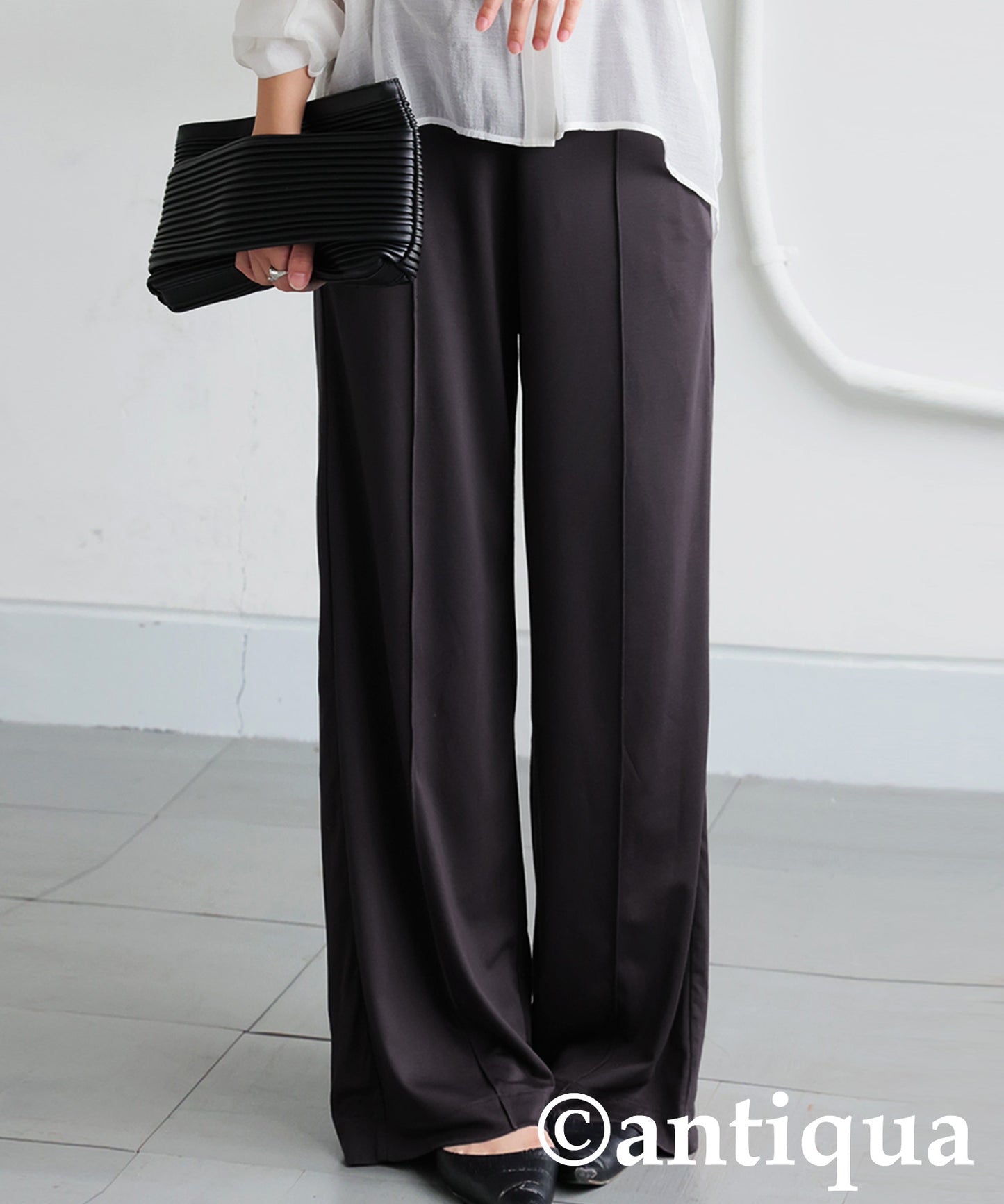 Pintuck Wide Pants Ladies