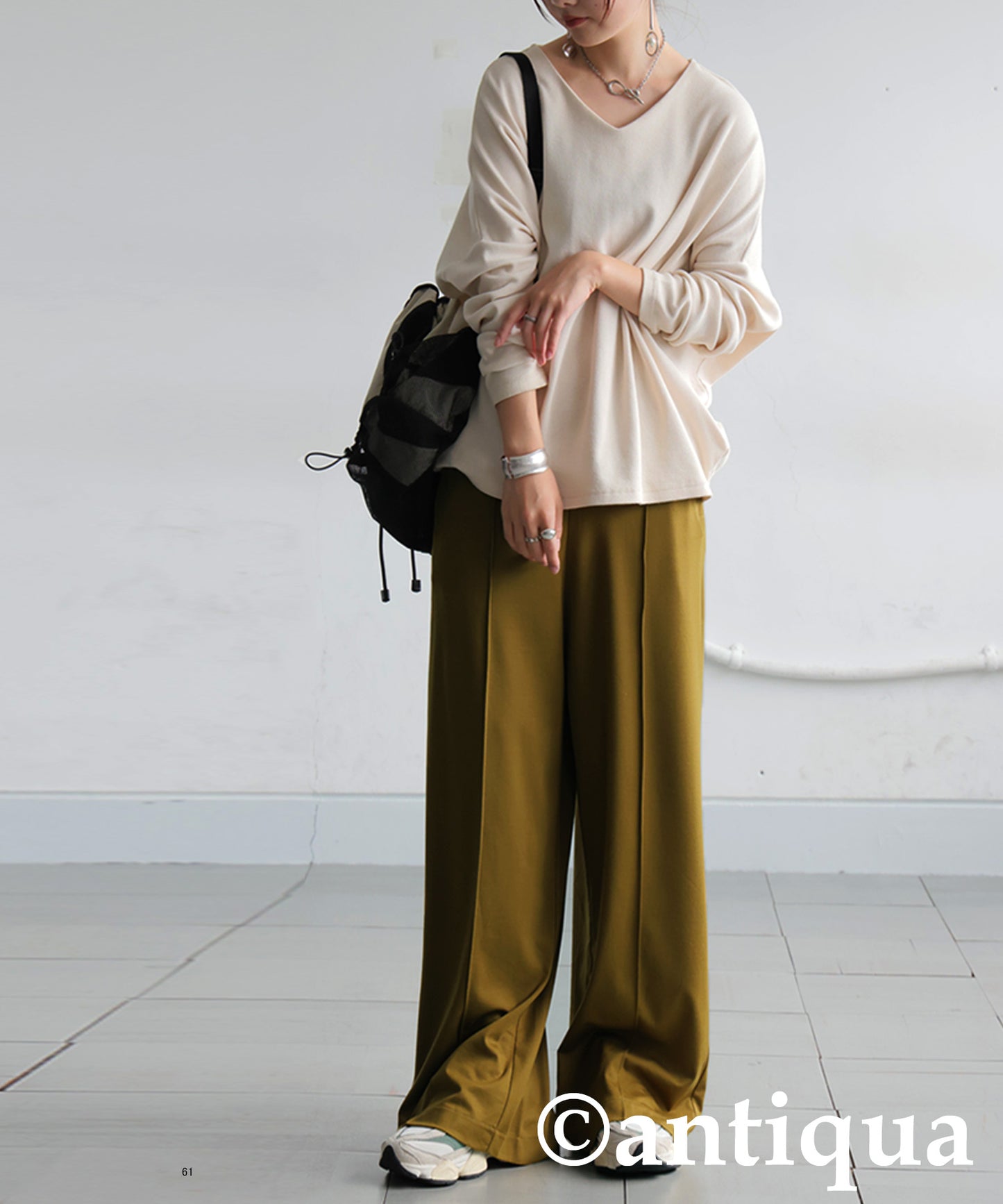 Pintuck Wide Pants Ladies
