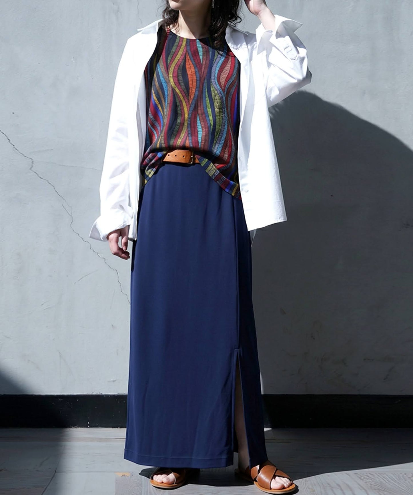 Cool-Touch Fabric, Slit-Front Tight Skirt Ladies