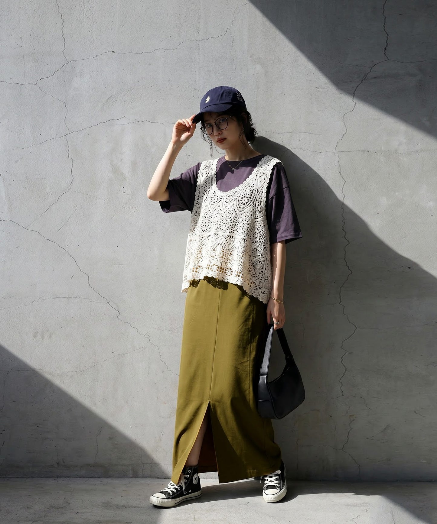 Cool-Touch Fabric, Slit-Front Tight Skirt Ladies
