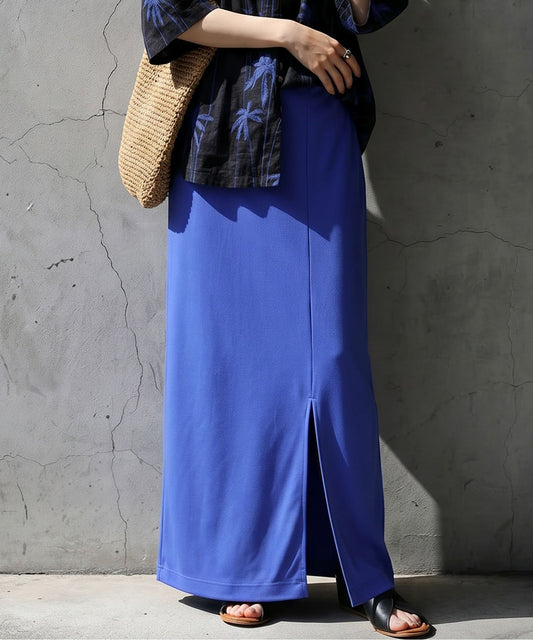 Cool-Touch Fabric, Slit-Front Tight Skirt Ladies