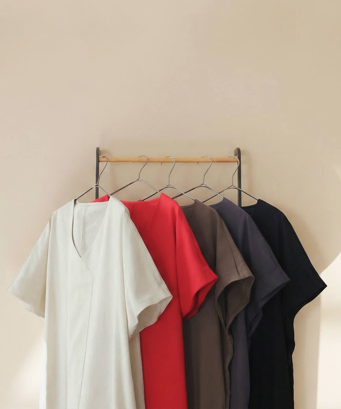 Linen-Touch French-Sleeve Dress Ladies