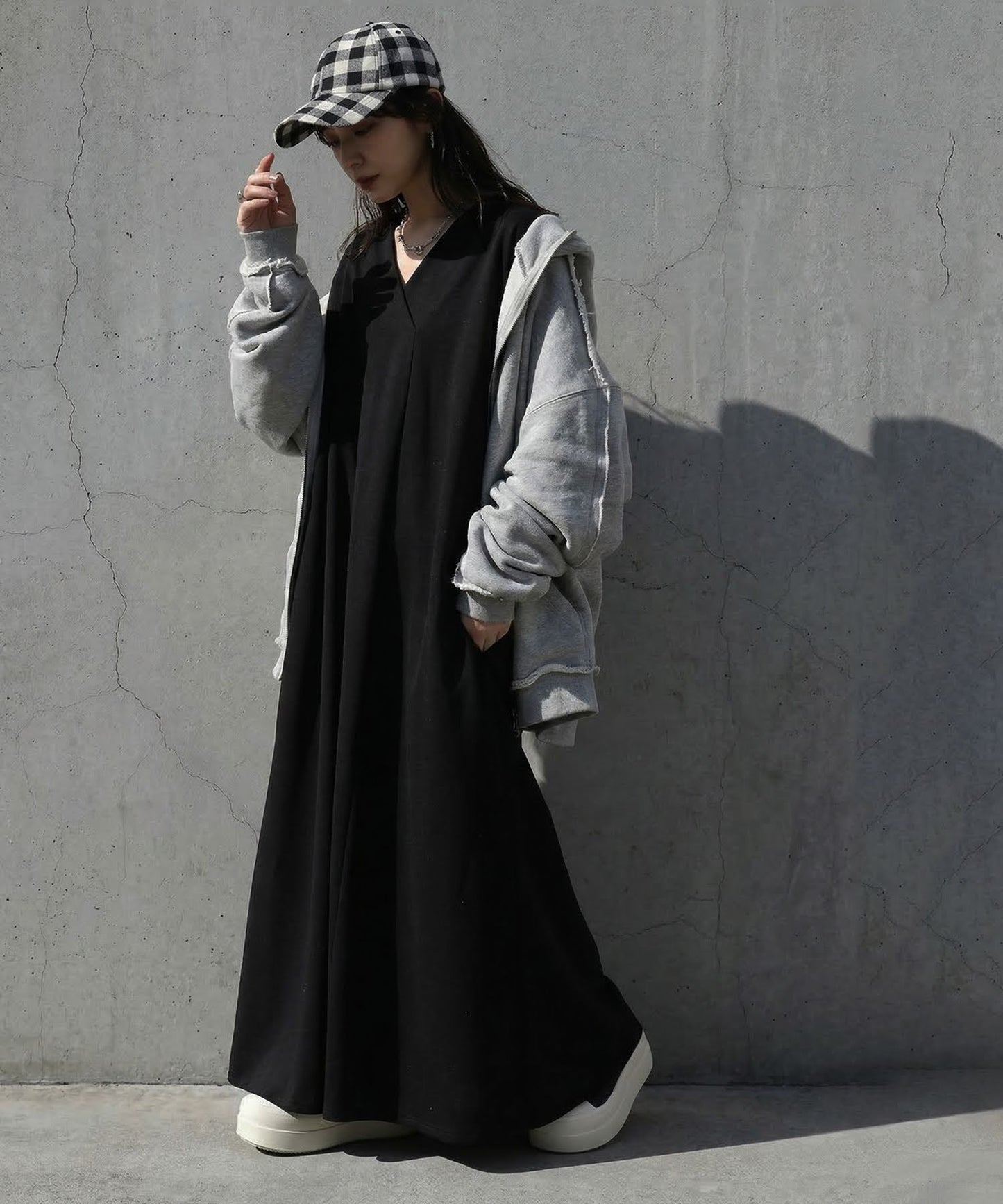 Linen-Touch French-Sleeve Dress Ladies