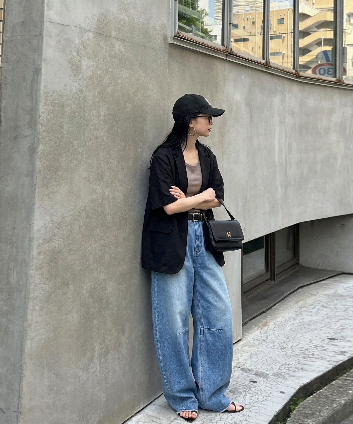 Linen Blend Tailored Jacket Ladies