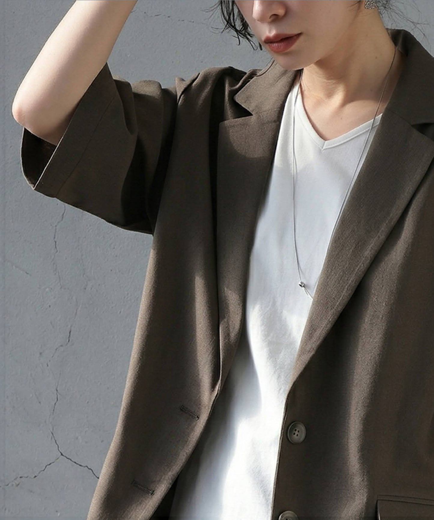 Linen Blend Tailored Jacket Ladies