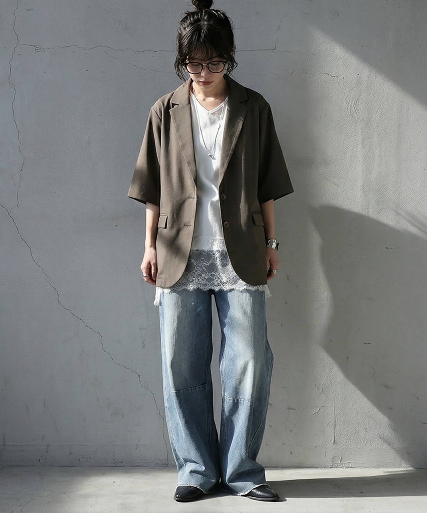 Linen Blend Tailored Jacket Ladies