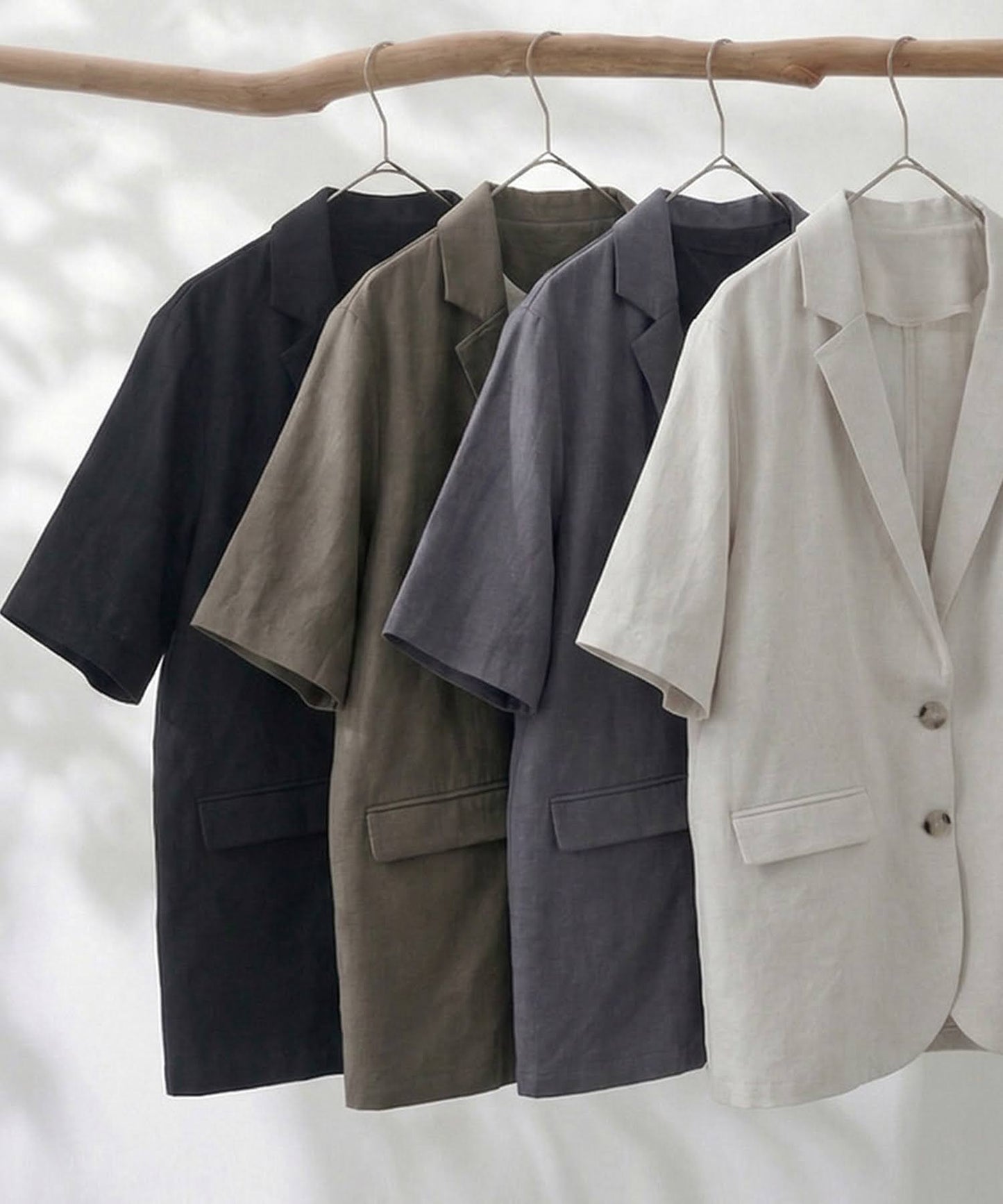 Linen Blend Tailored Jacket Ladies