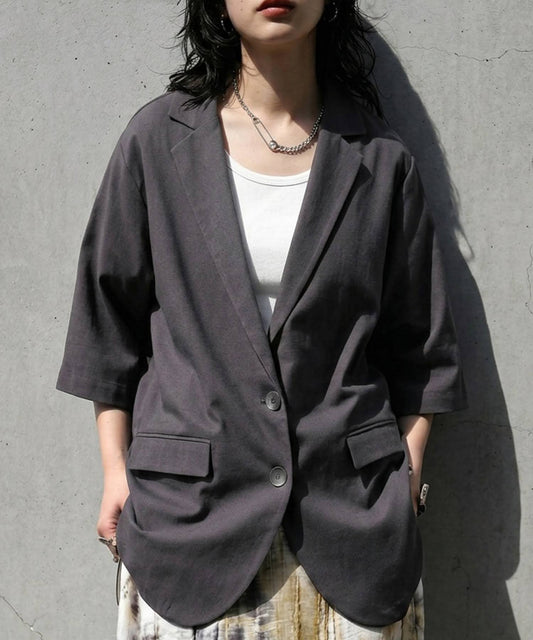 Linen Blend Tailored Jacket Ladies
