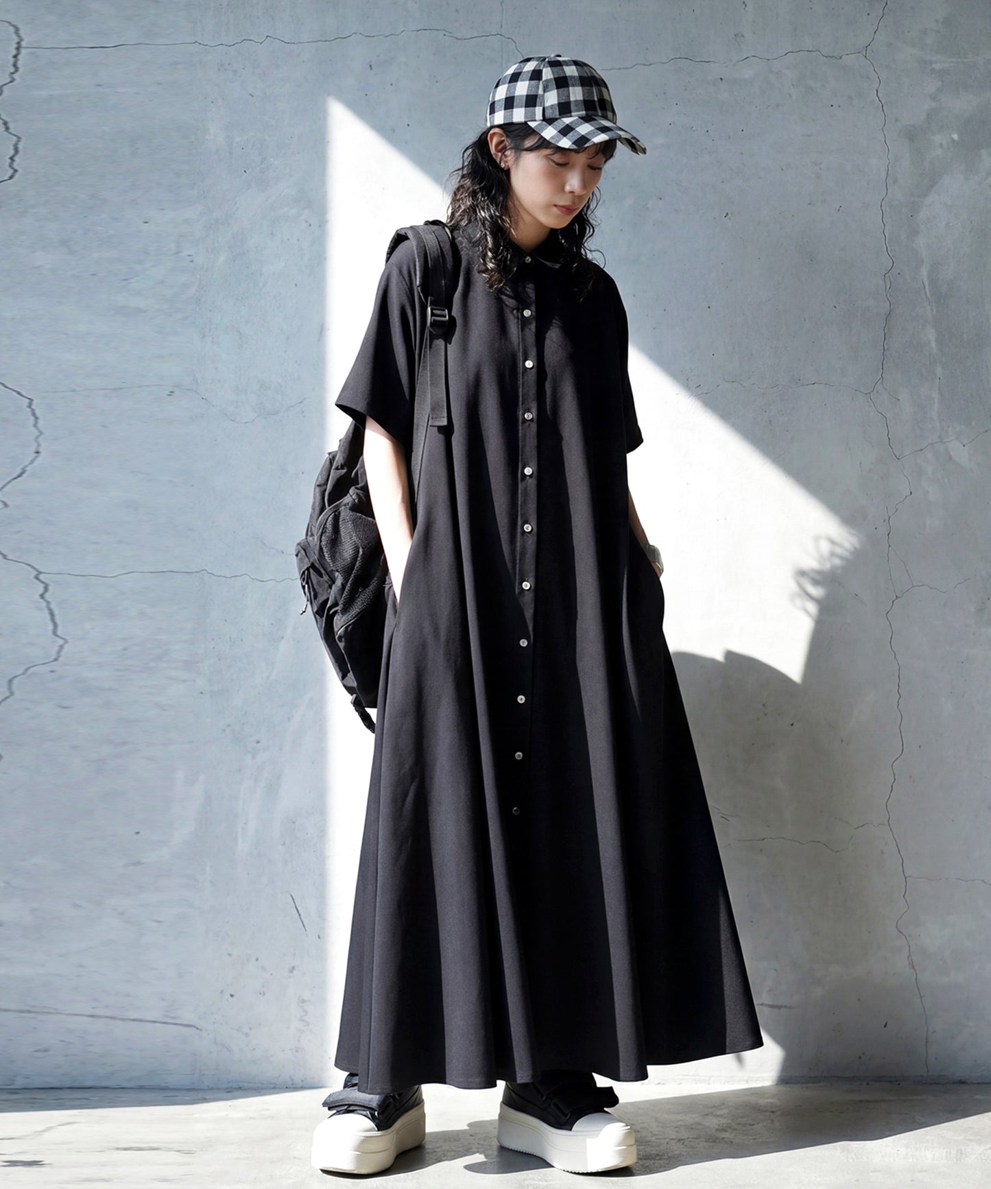 Linen Blend Shirt Dress Ladies