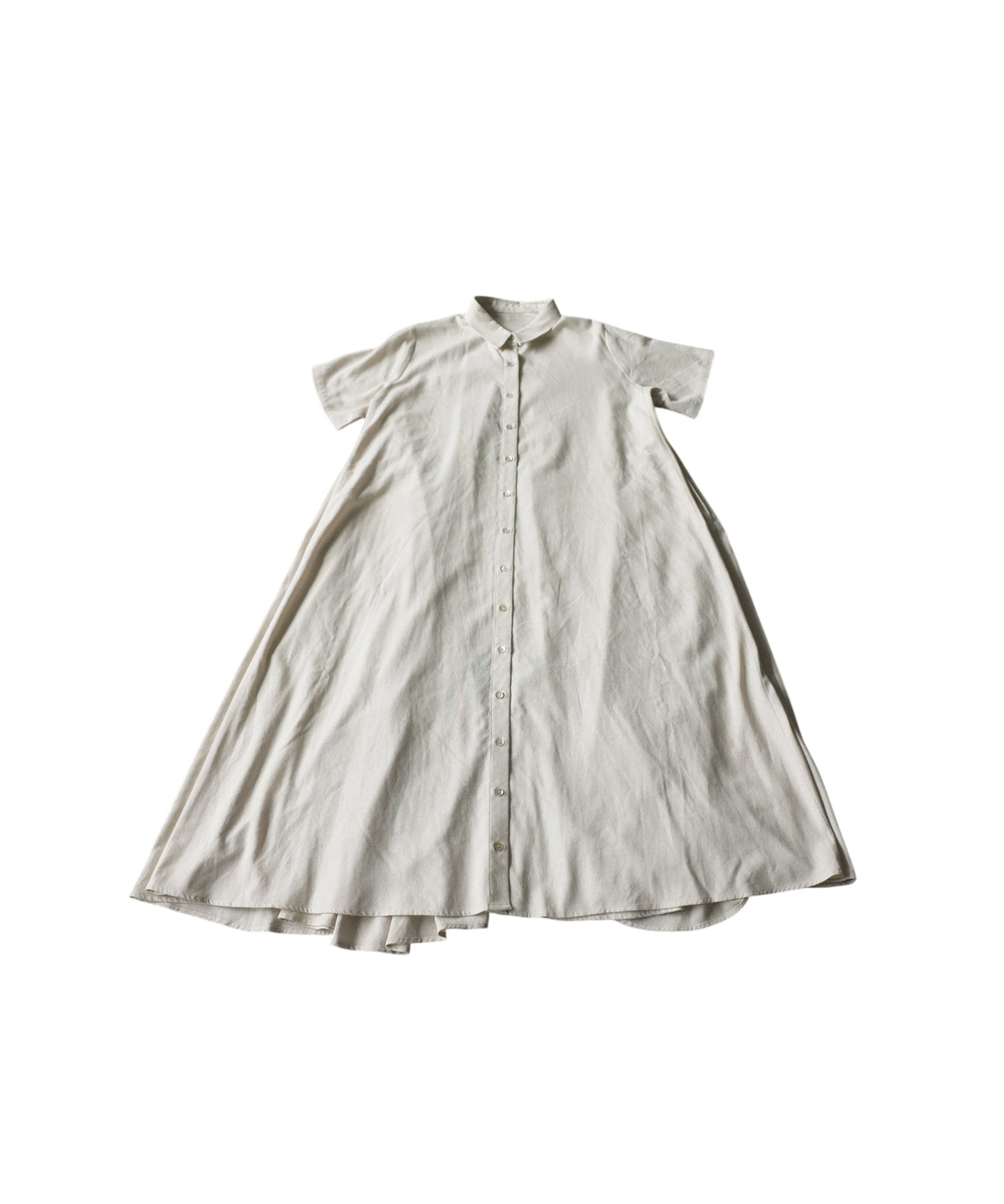 Linen Blend Shirt Dress Ladies