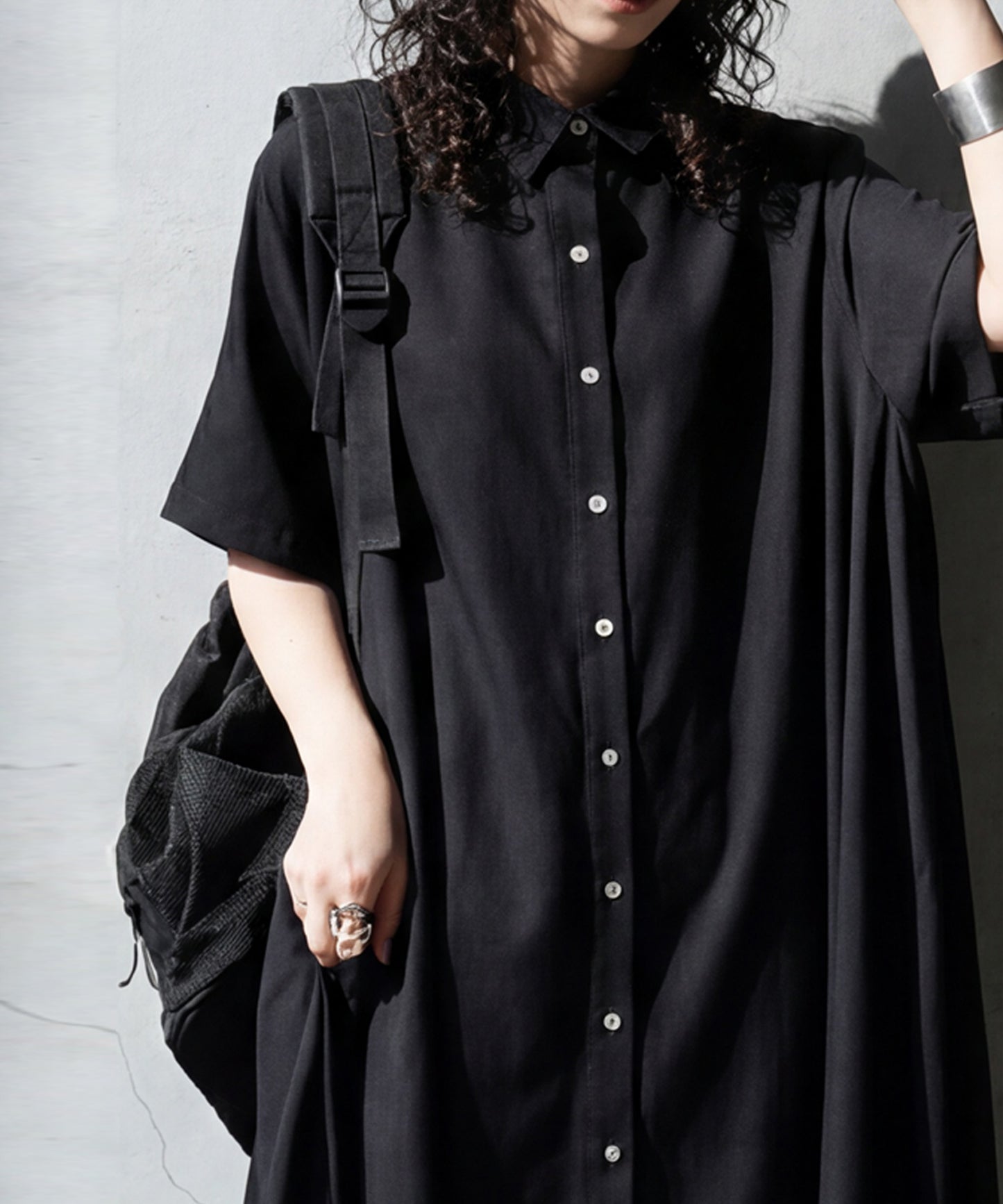 Linen Blend Shirt Dress Ladies