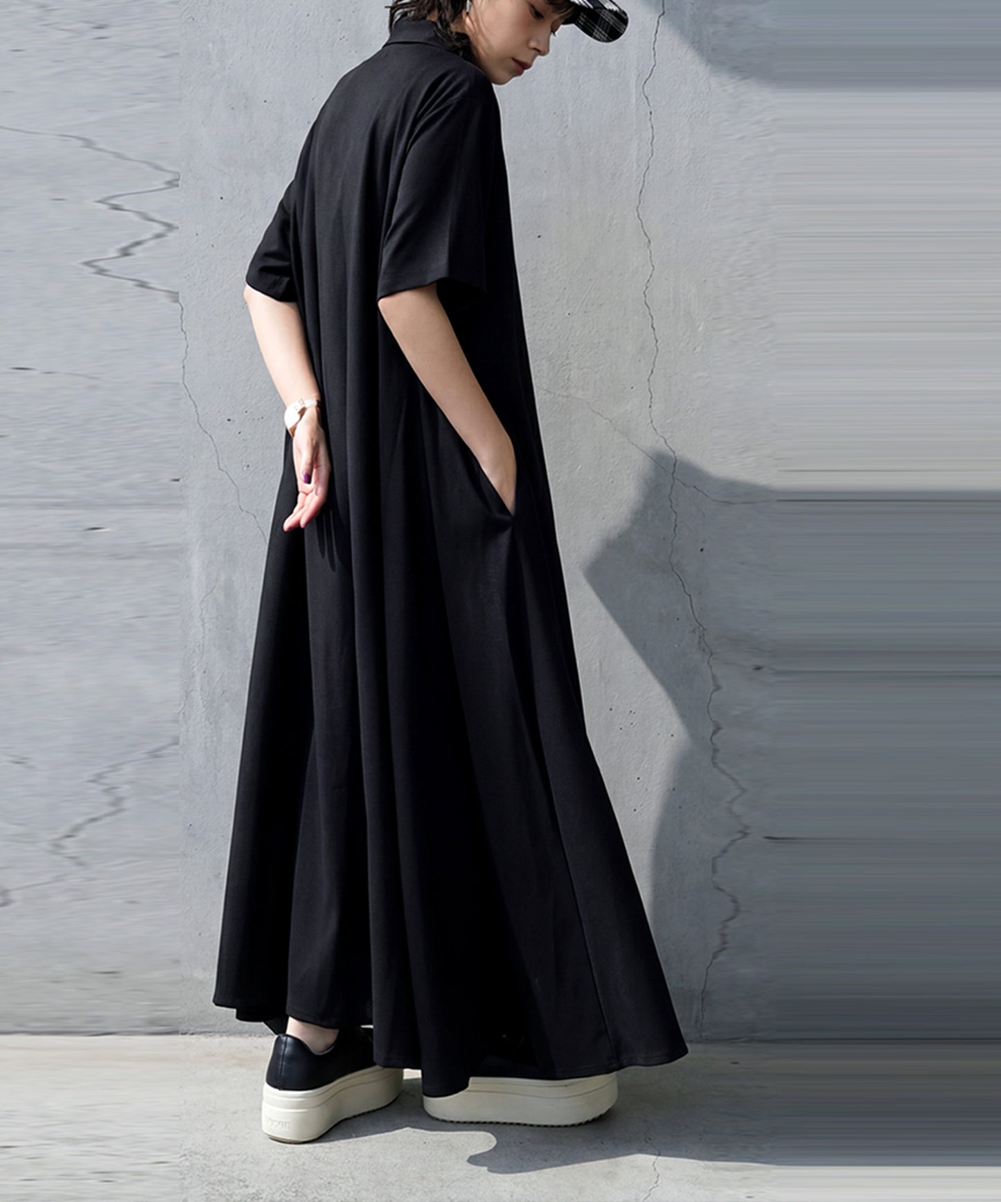Linen Blend Shirt Dress Ladies