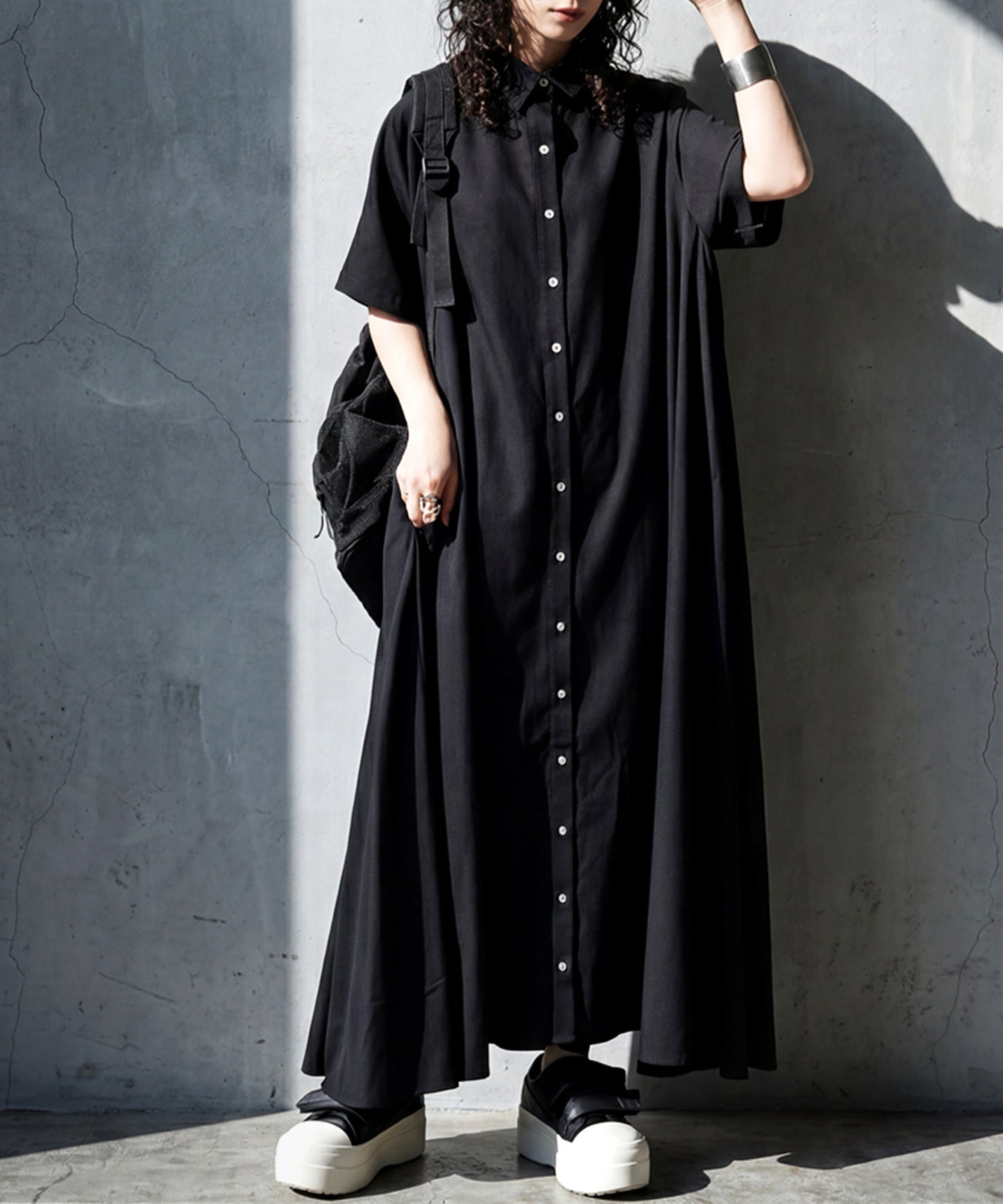 Linen Blend Shirt Dress Ladies
